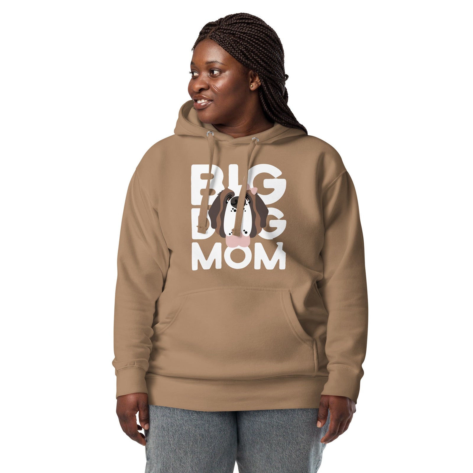 Female Big Dog Mom Saint Bernard Hoodie - Lucy + Norman