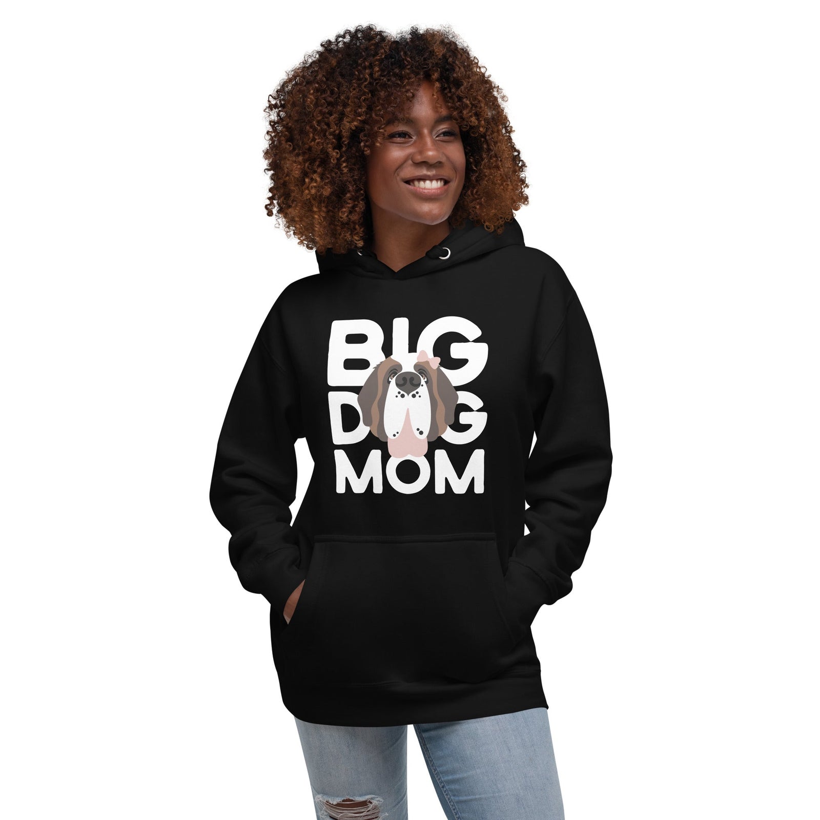 Female Big Dog Mom Saint Bernard Hoodie - Lucy + Norman