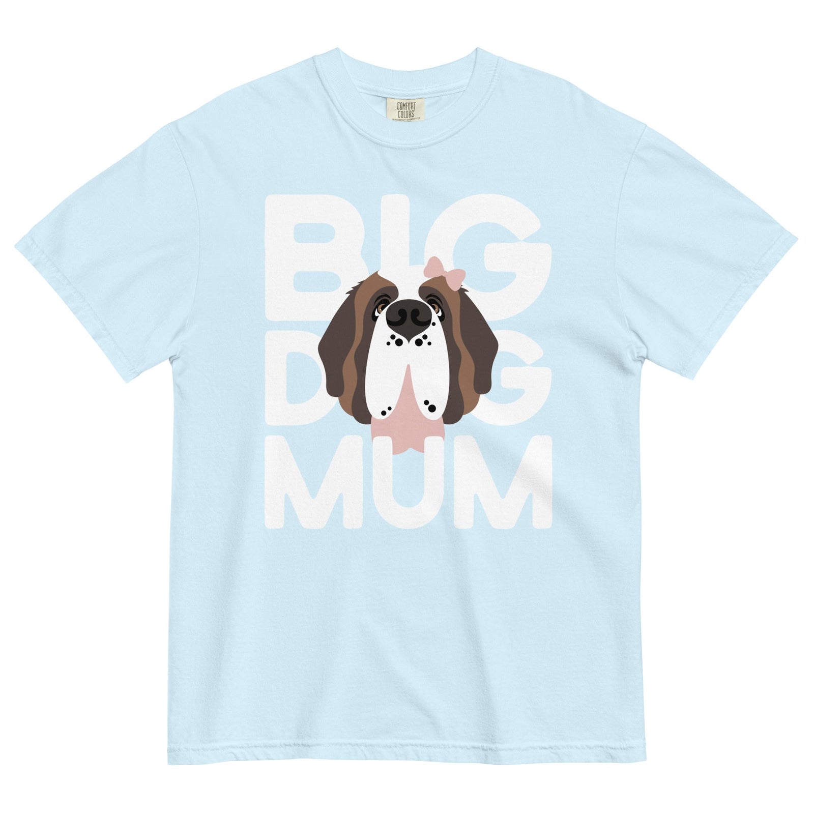 Female Big Dog Mum Comfort Colors Light Tones T-Shirt - Lucy + Norman