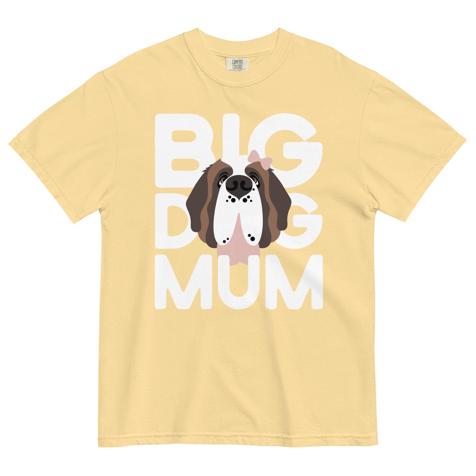 Female Big Dog Mum Comfort Colors Light Tones T-Shirt - Lucy + Norman