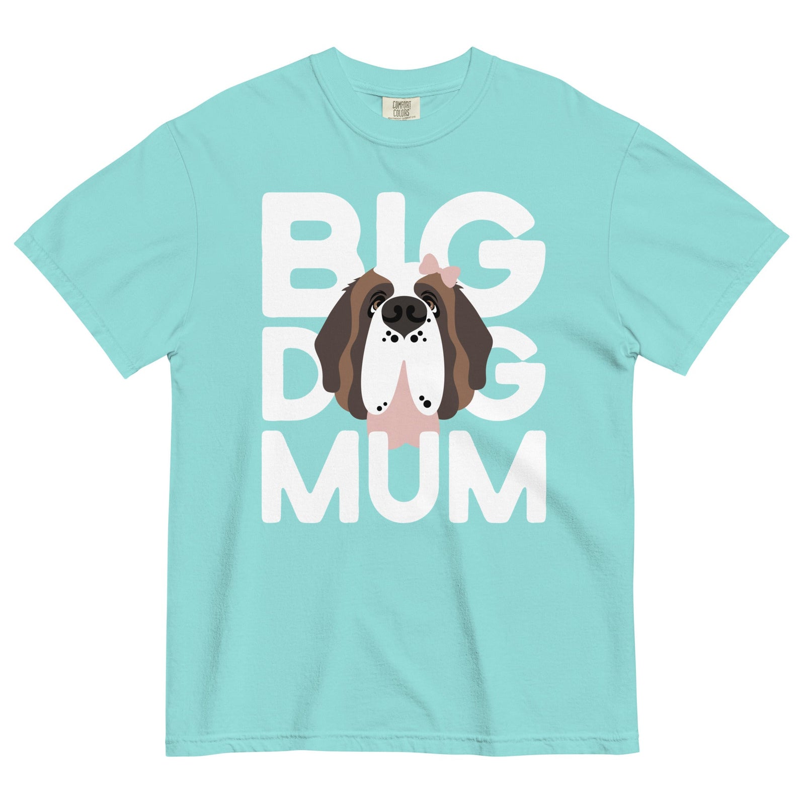 Female Big Dog Mum Comfort Colors Light Tones T-Shirt - Lucy + Norman