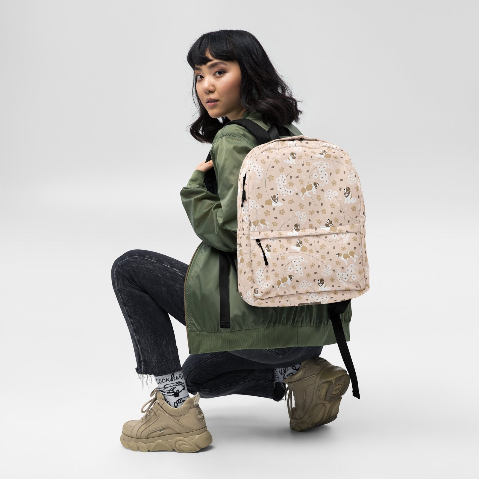 Forget Me Not Saint Bernard Backpack - Lucy + Norman