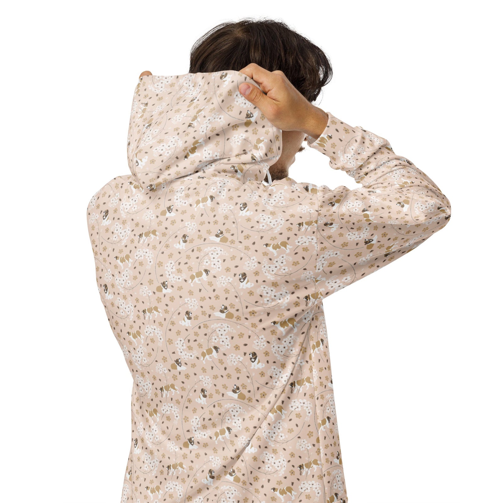 Forget Me Not St Bernard Zip Hoodie - Lucy + Norman