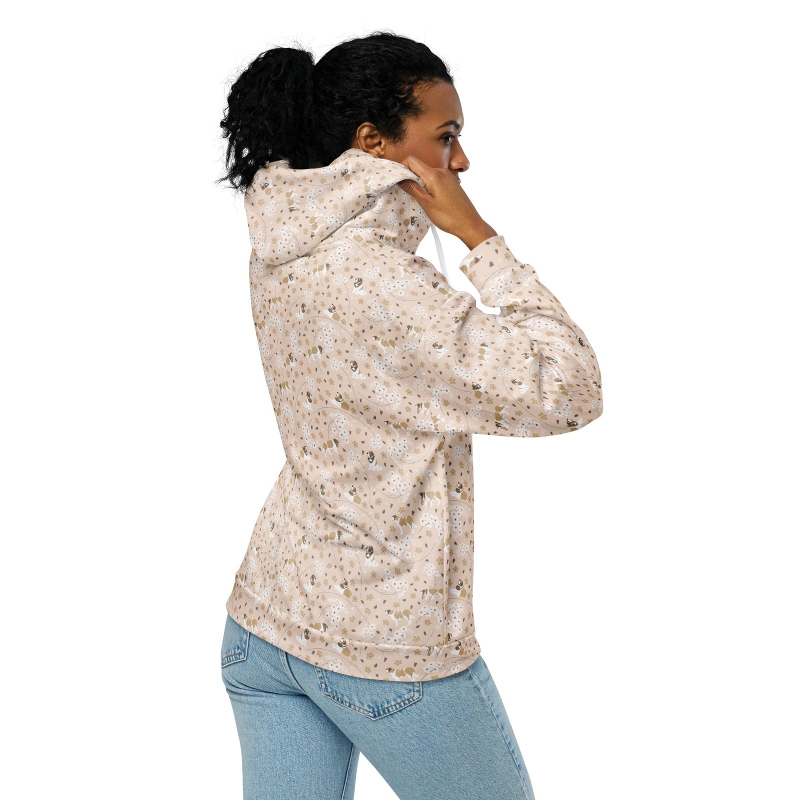 Forget Me Not St Bernard Zip Hoodie - Lucy + Norman