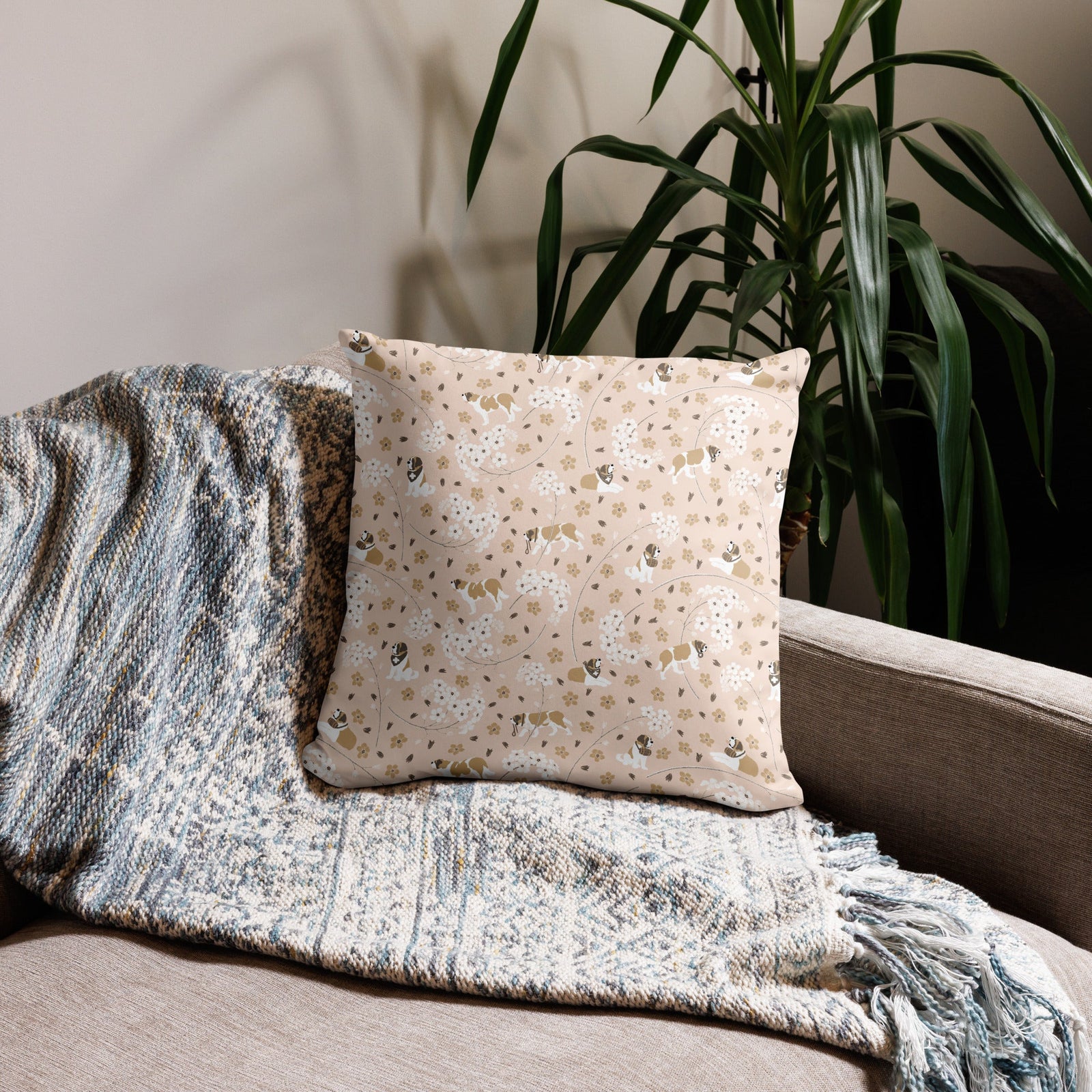 Forget Me Not Throw Pillow - Lucy + Norman