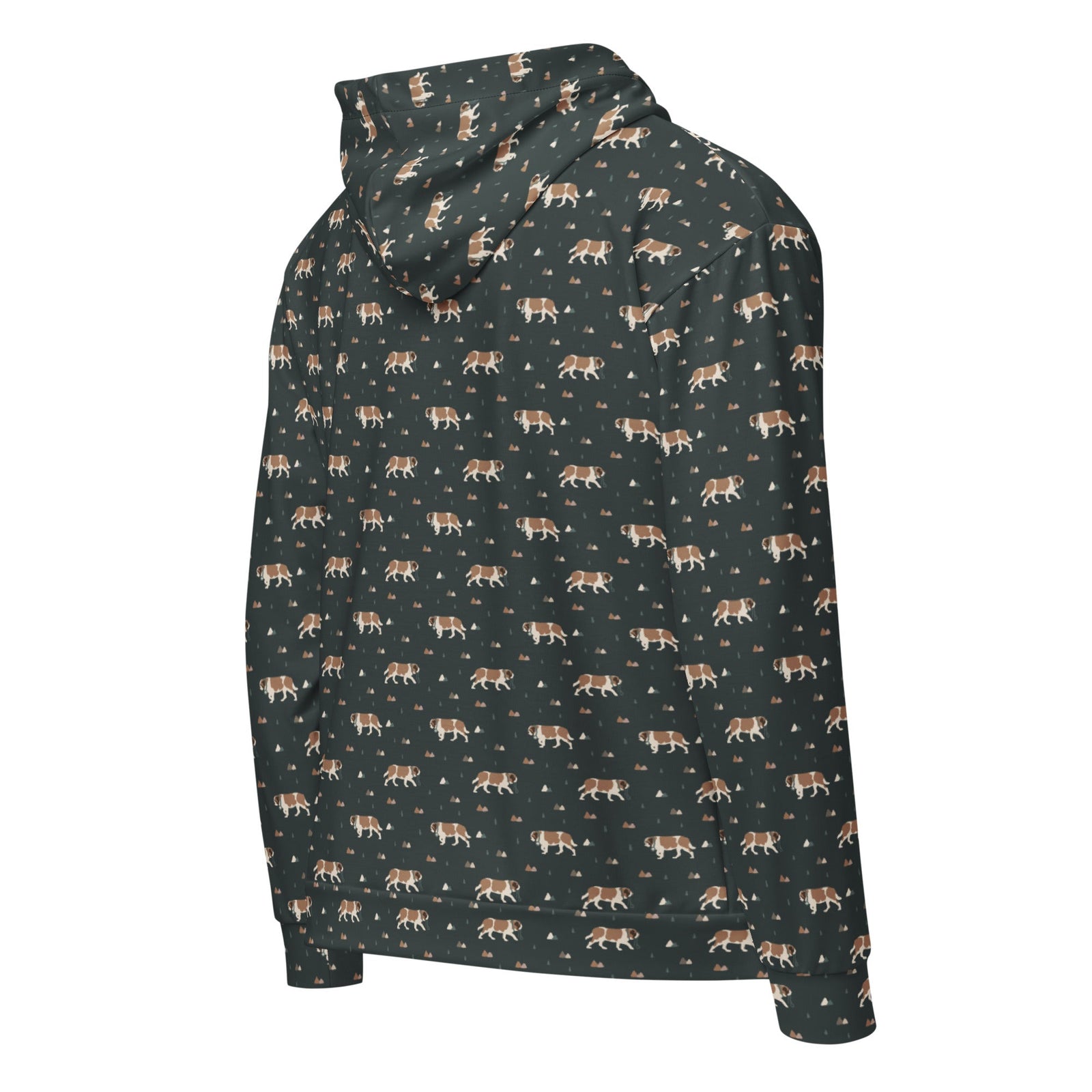 Green Mountain Saint Bernard Dog Zip Hoodie - Lucy + Norman