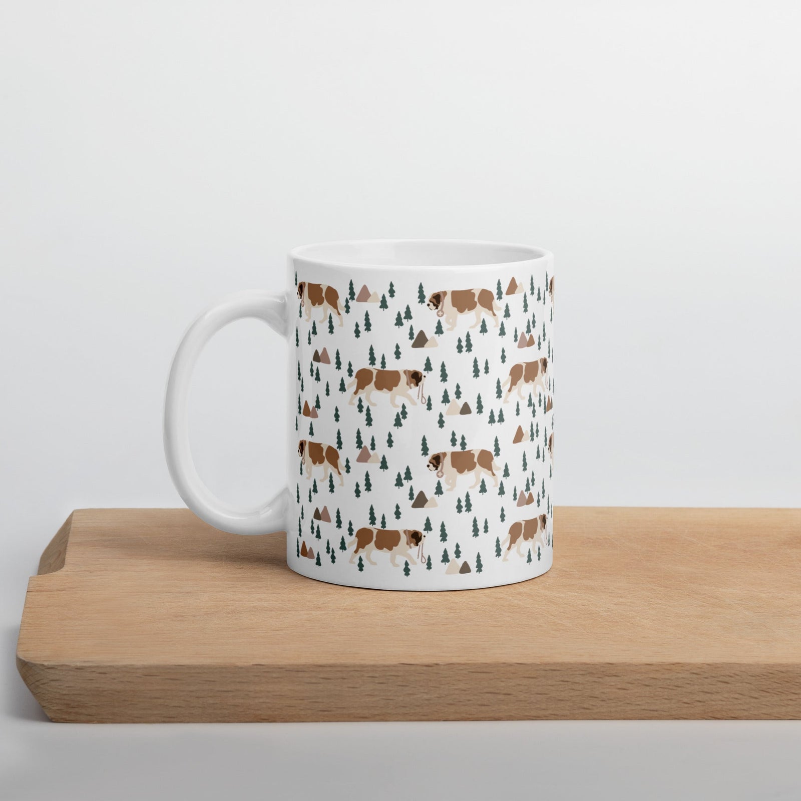 Green Mountain St Bernard White Mug - Lucy + Norman