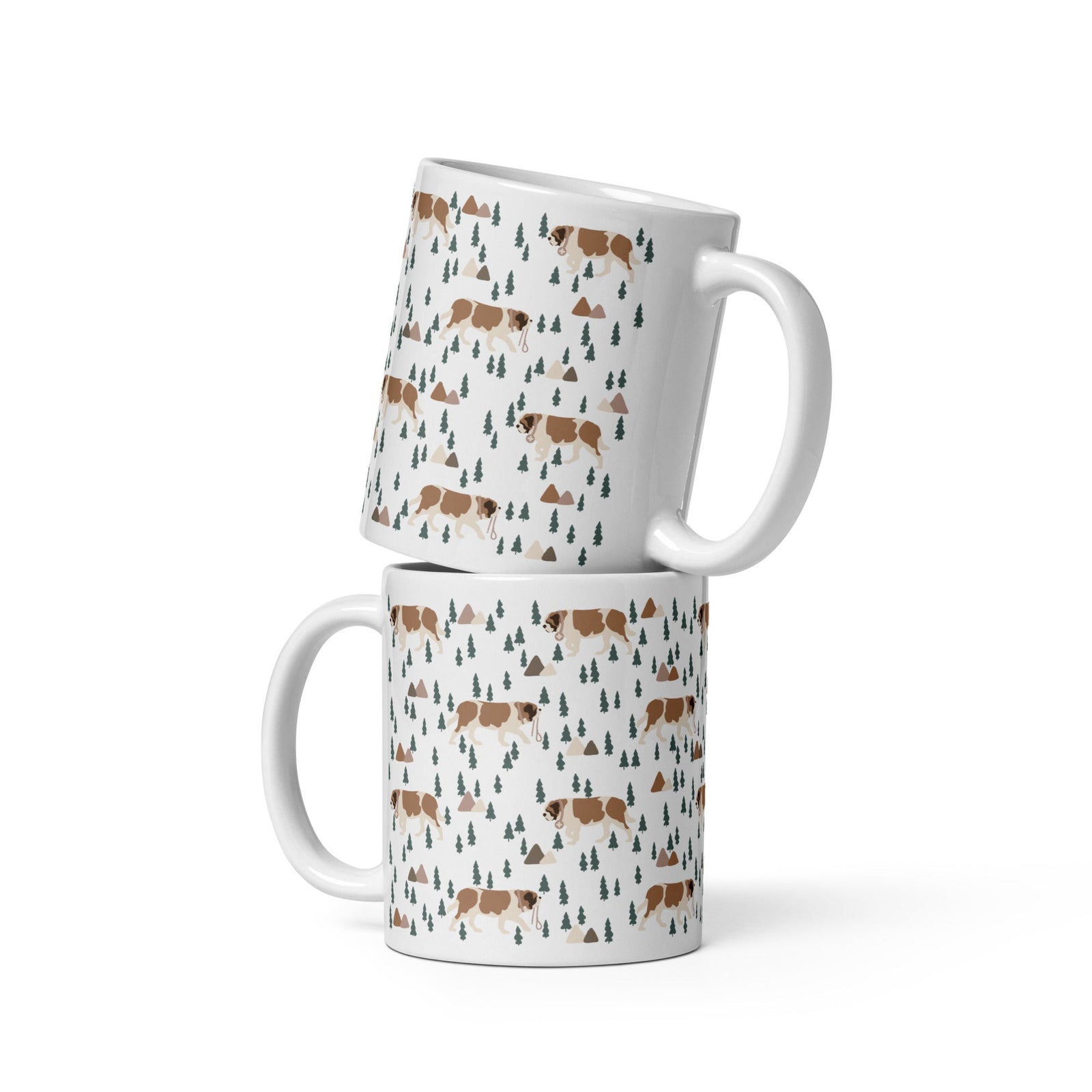 Green Mountain St Bernard White Mug - Lucy + Norman