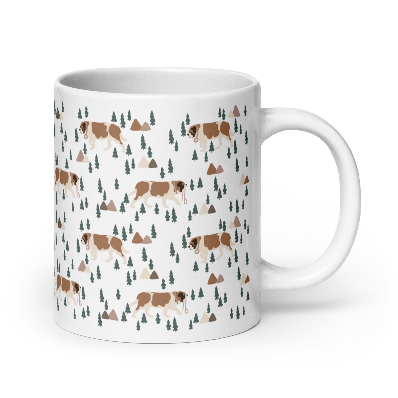 Green Mountain St Bernard White Mug - Lucy + Norman