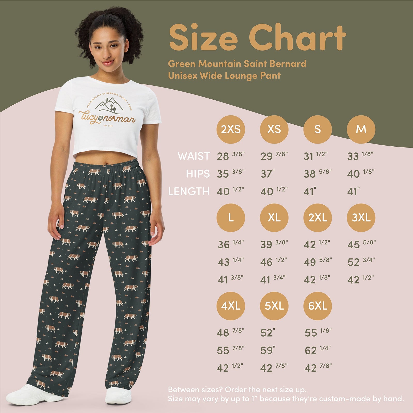 Green Mountain Unisex Wide Lounge Pants - Lucy + Norman