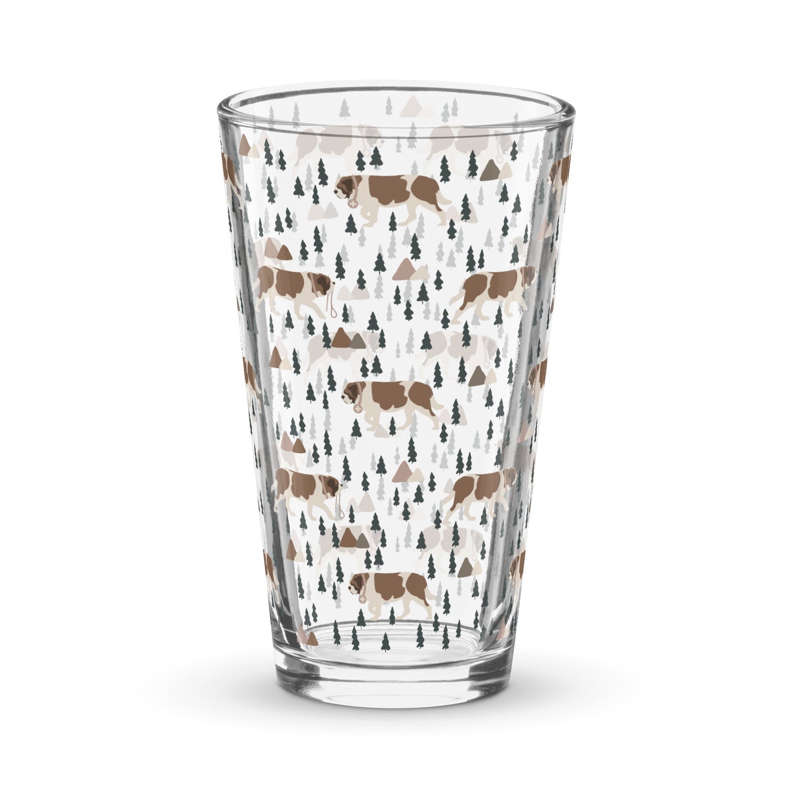 Green Mountains St Bernard Shaker Pint Glass - Lucy + Norman