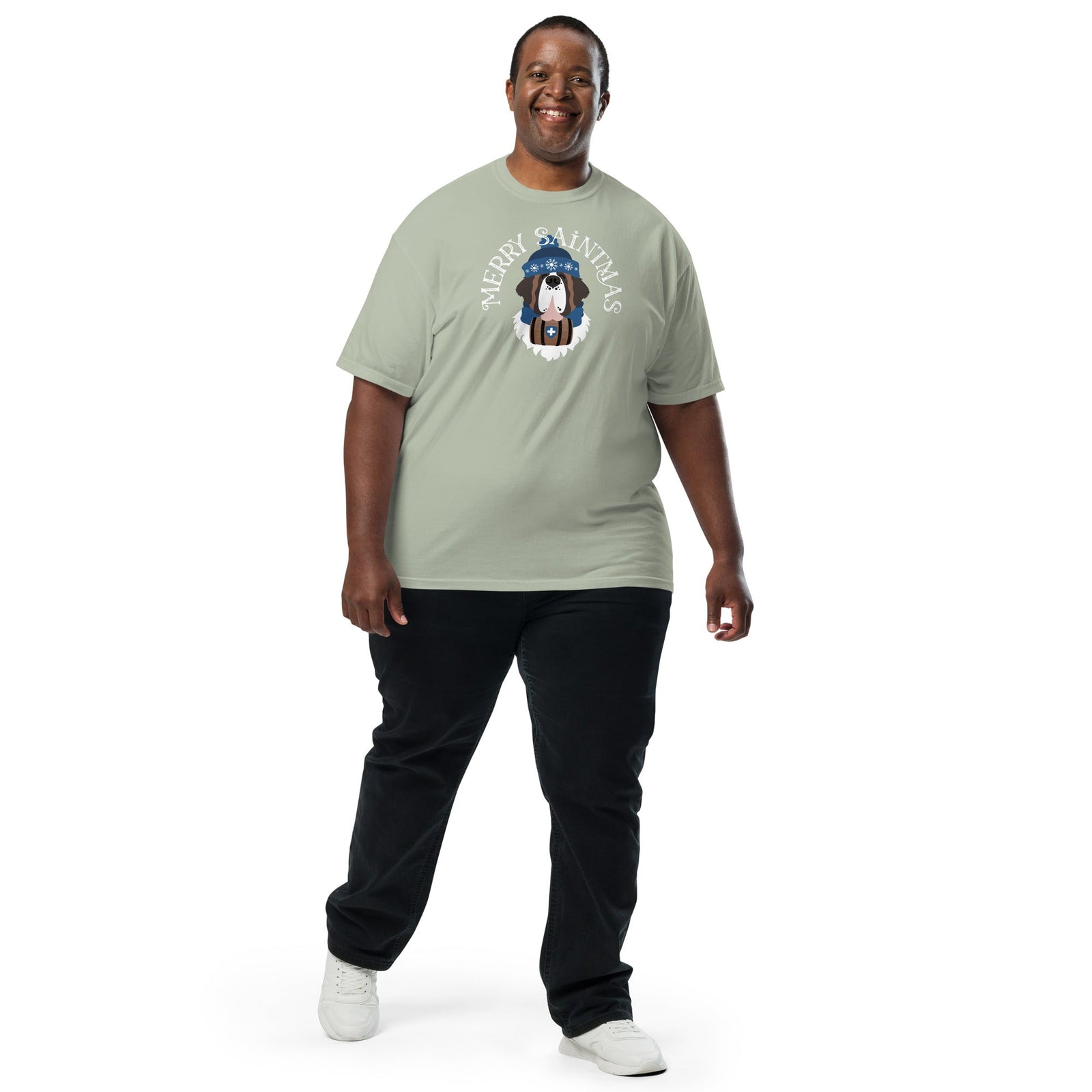 Merry Saintmas Blue Heavyweight Comfort Colors T-Shirt - Lucy + Norman