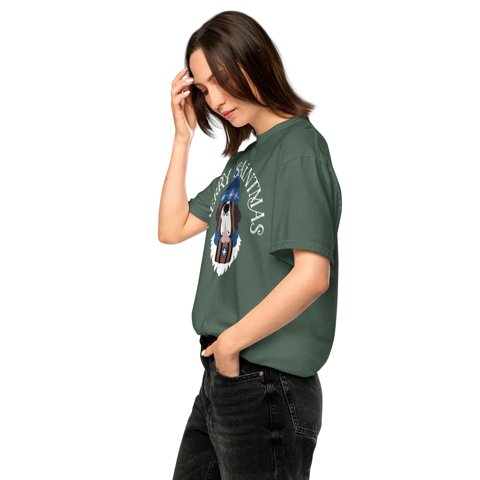 Merry Saintmas Blue Heavyweight Comfort Colors T-Shirt - Lucy + Norman