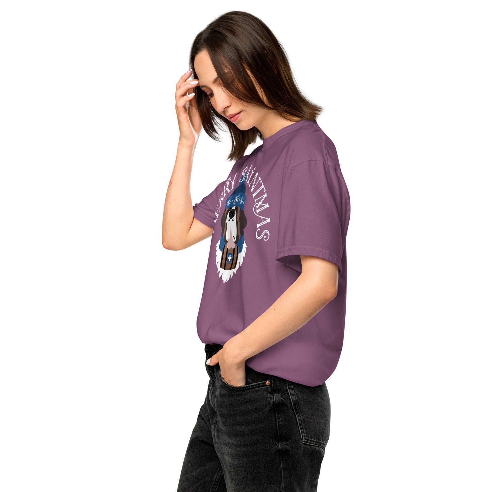 Merry Saintmas Blue Heavyweight Comfort Colors T-Shirt - Lucy + Norman