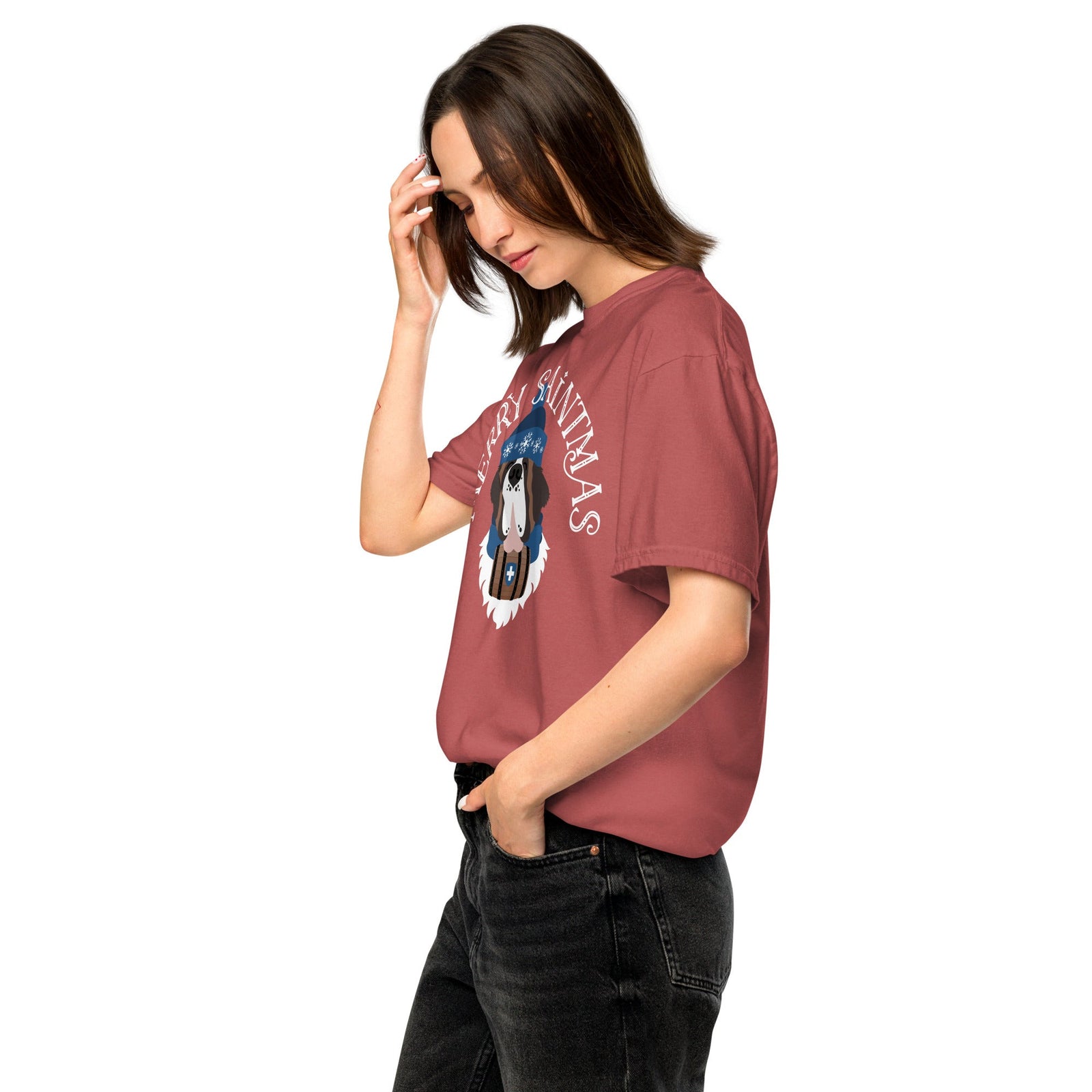 Merry Saintmas Blue Heavyweight Comfort Colors T-Shirt - Lucy + Norman