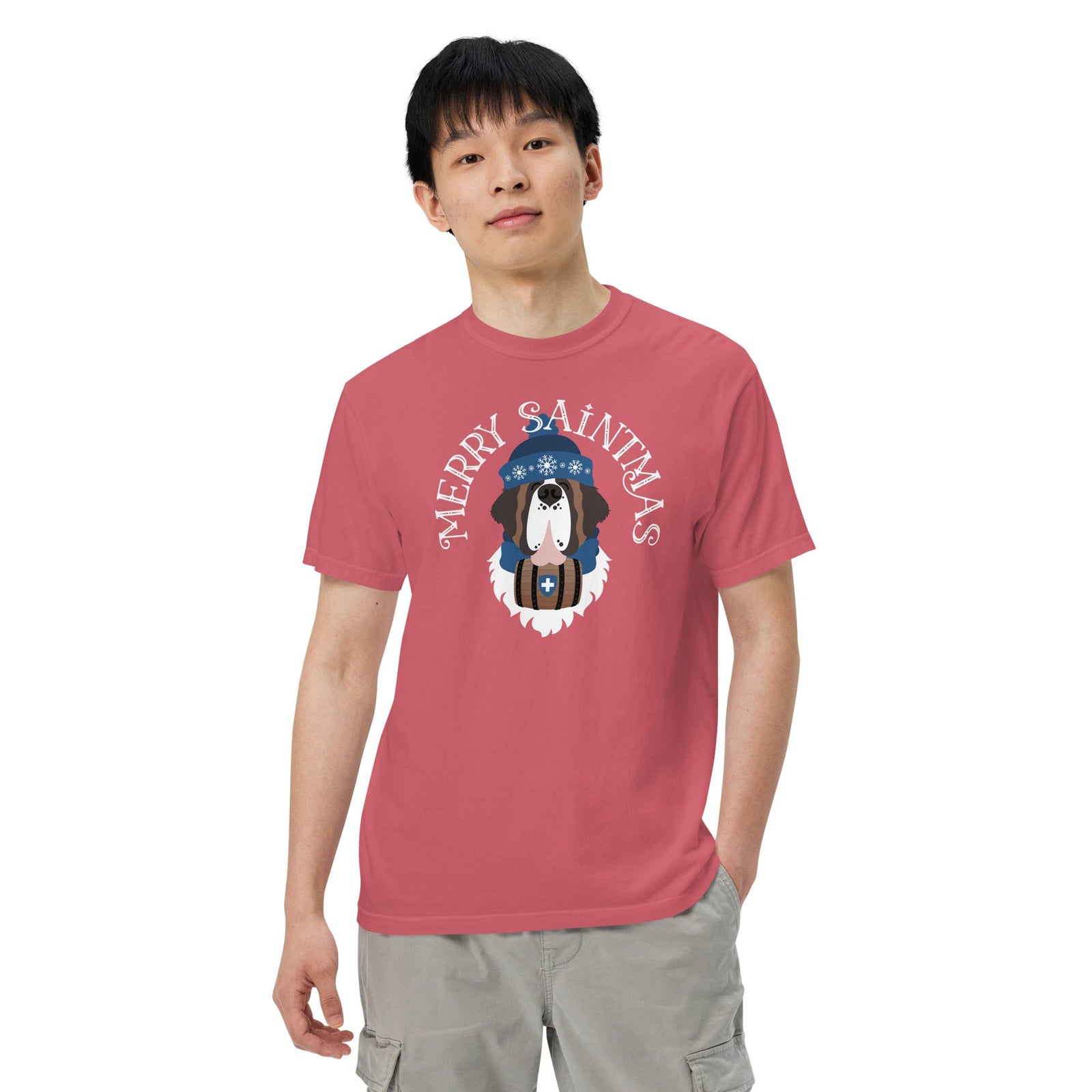 Merry Saintmas Blue Heavyweight Comfort Colors T-Shirt - Lucy + Norman