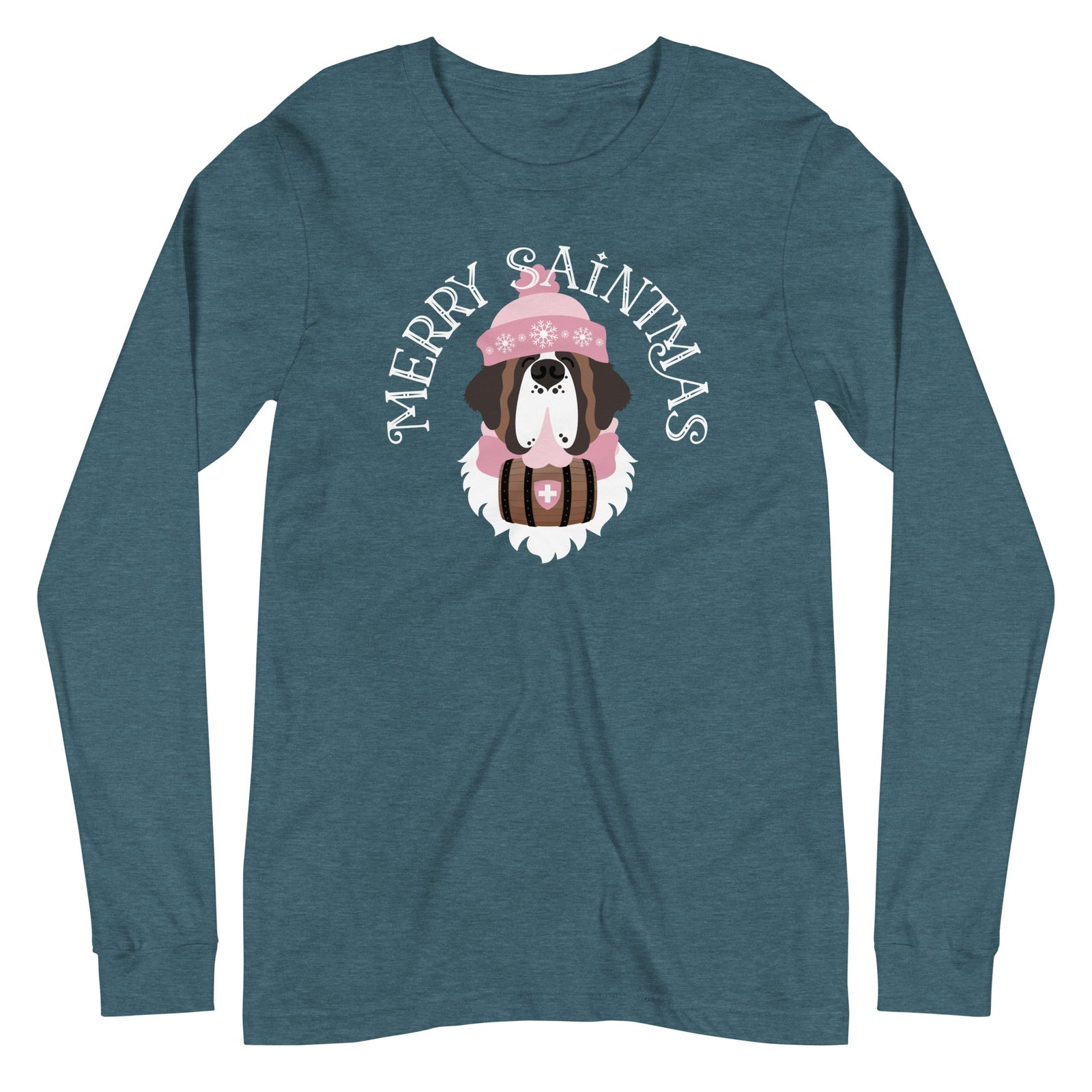 Merry Saintmas Pink Long Sleeve Tee - Lucy + Norman