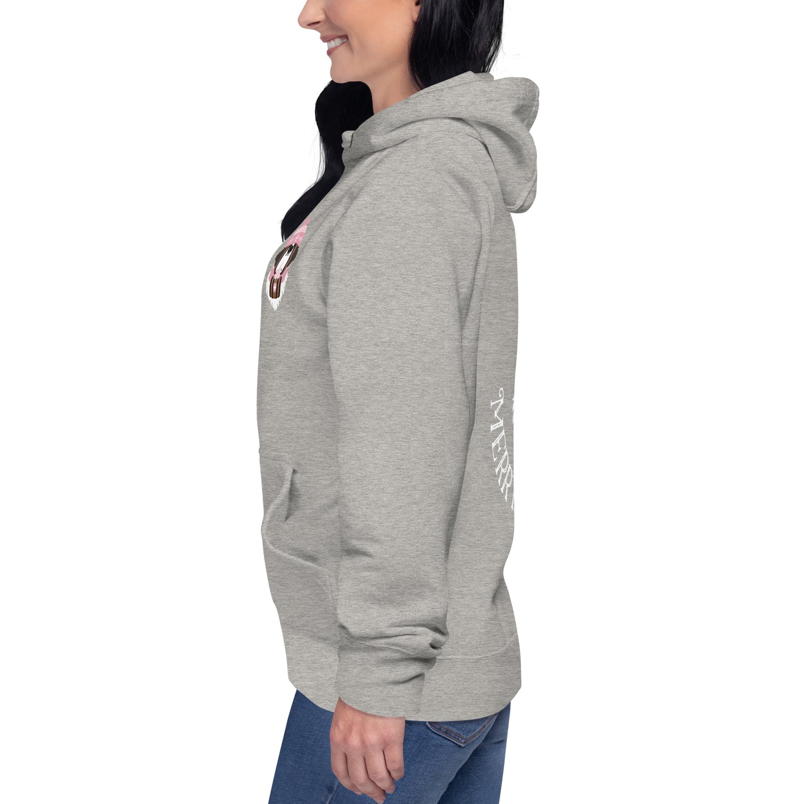 Merry Saintmas Pink Back Hoodie