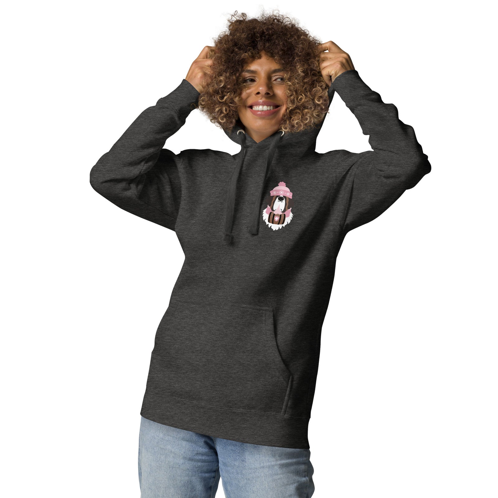 Merry Saintmas Pink Back Hoodie