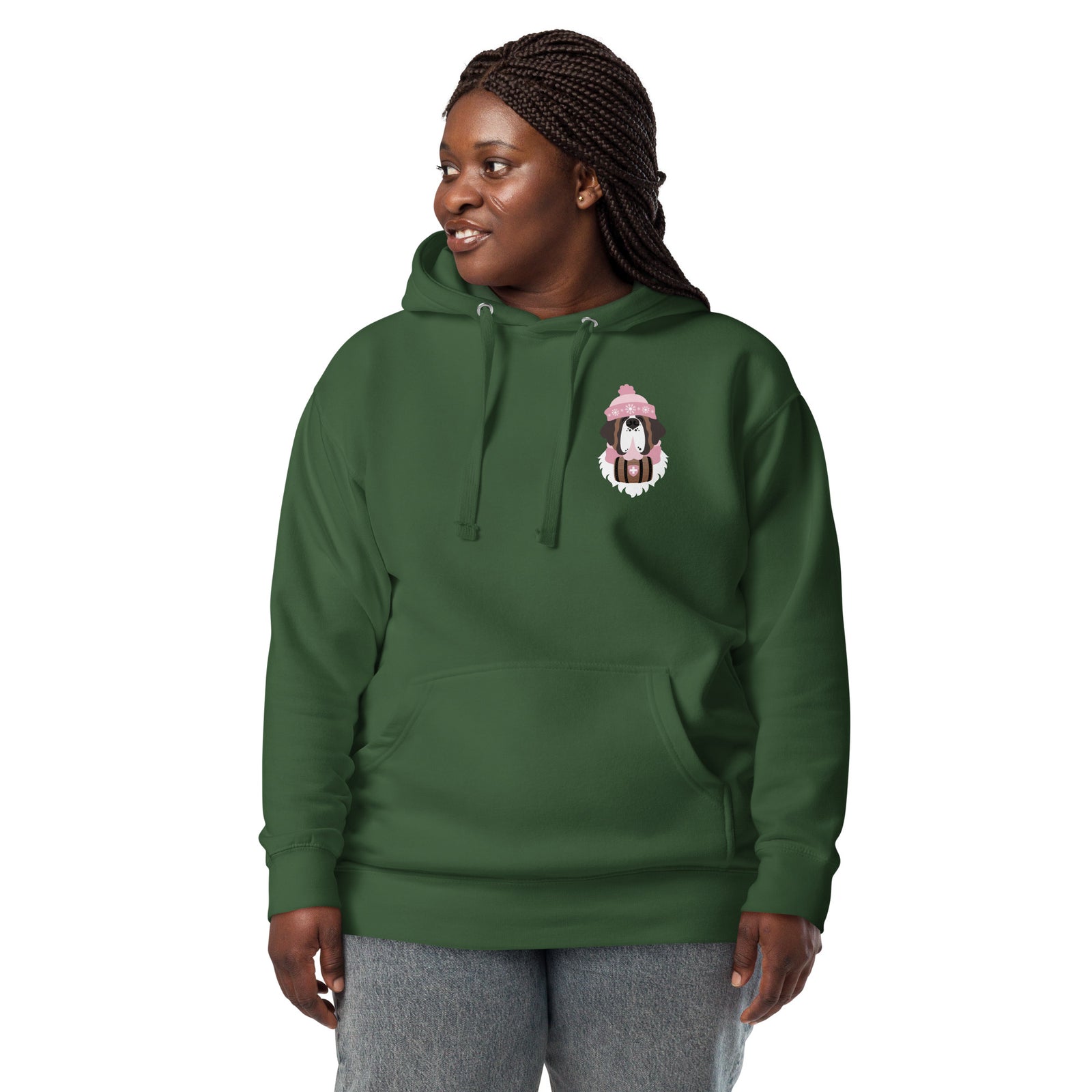 Merry Saintmas Pink Back Hoodie