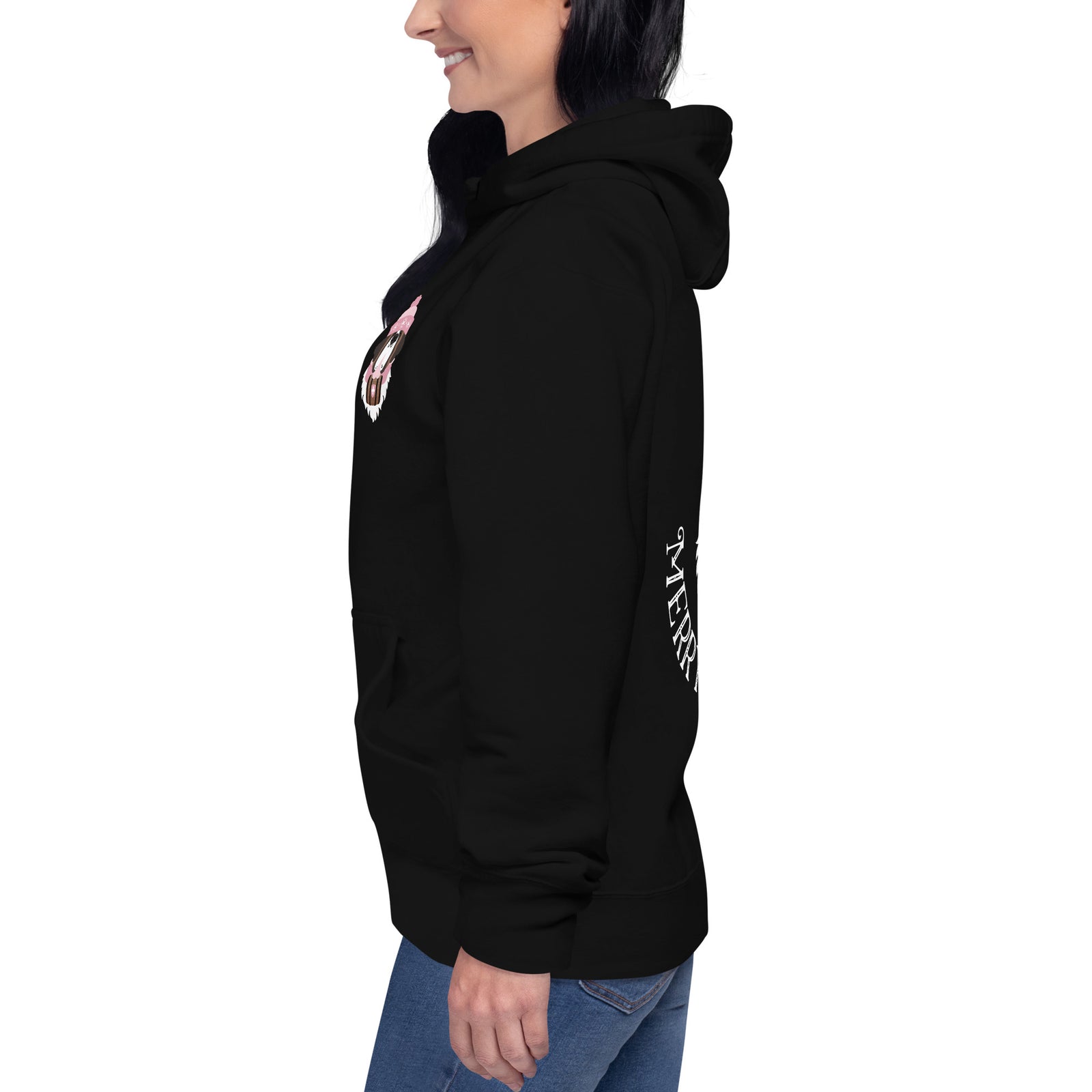 Merry Saintmas Pink Back Hoodie