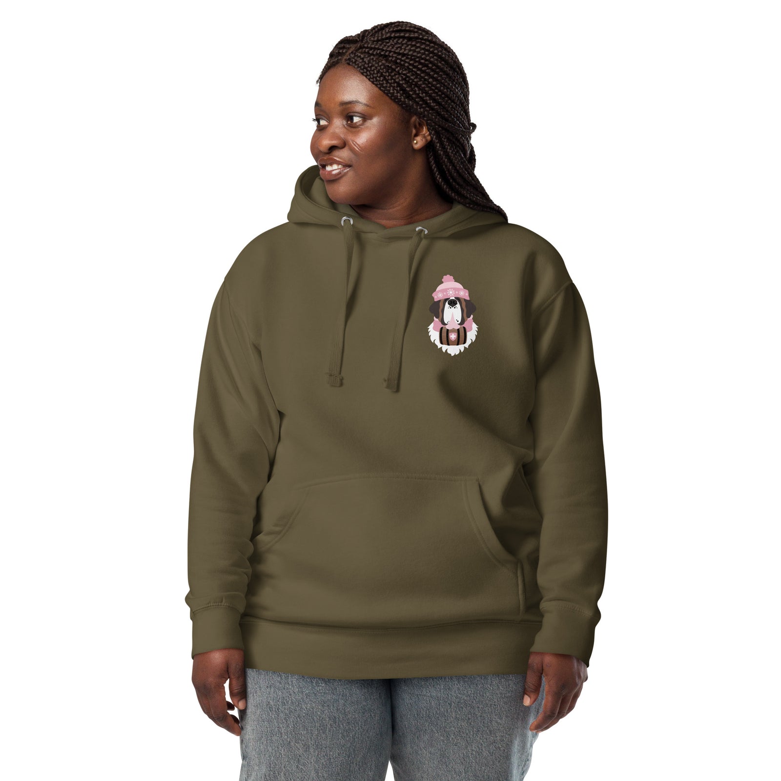 Merry Saintmas Pink Back Hoodie