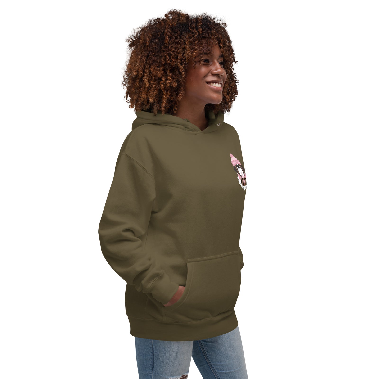 Merry Saintmas Pink Back Hoodie