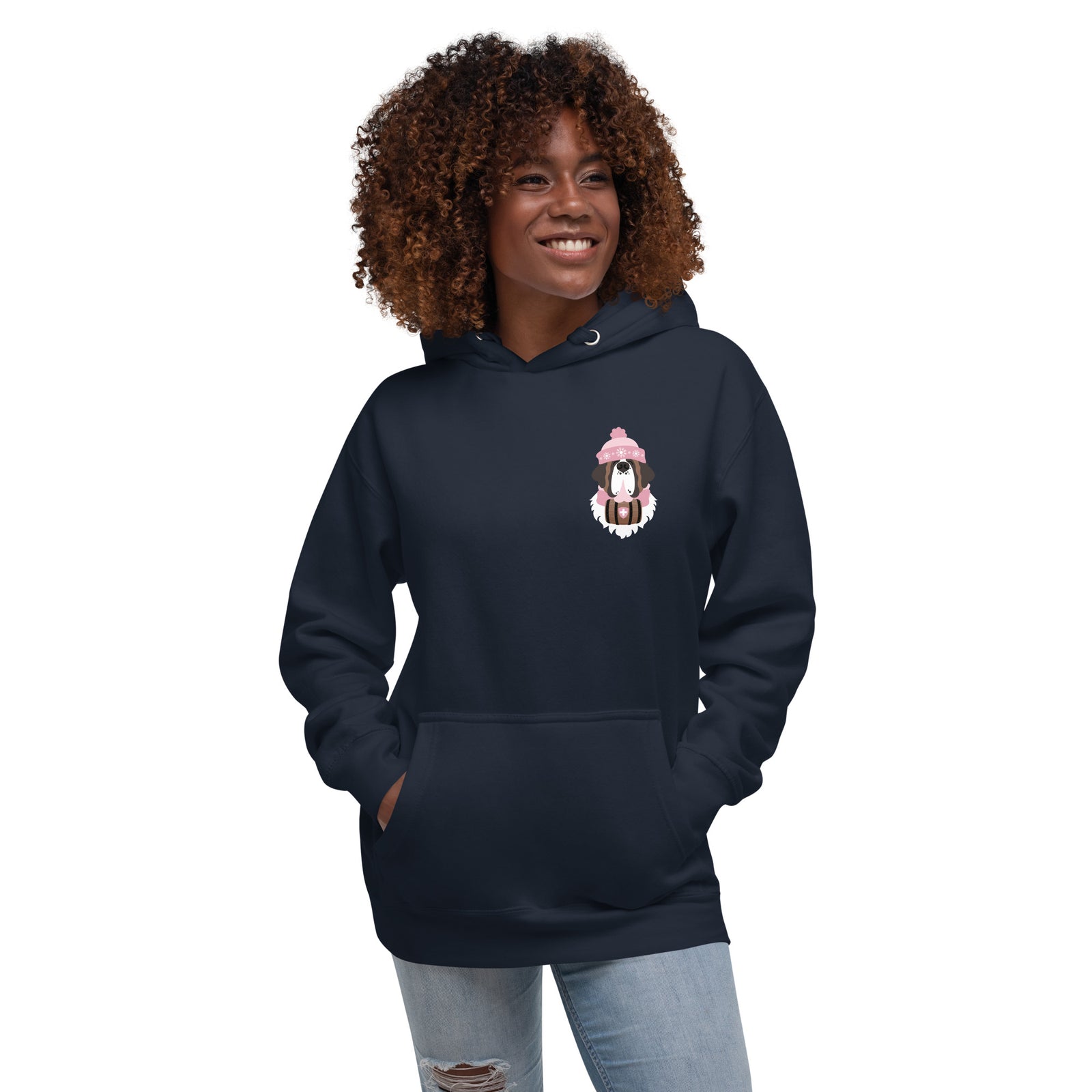 Merry Saintmas Pink Back Hoodie