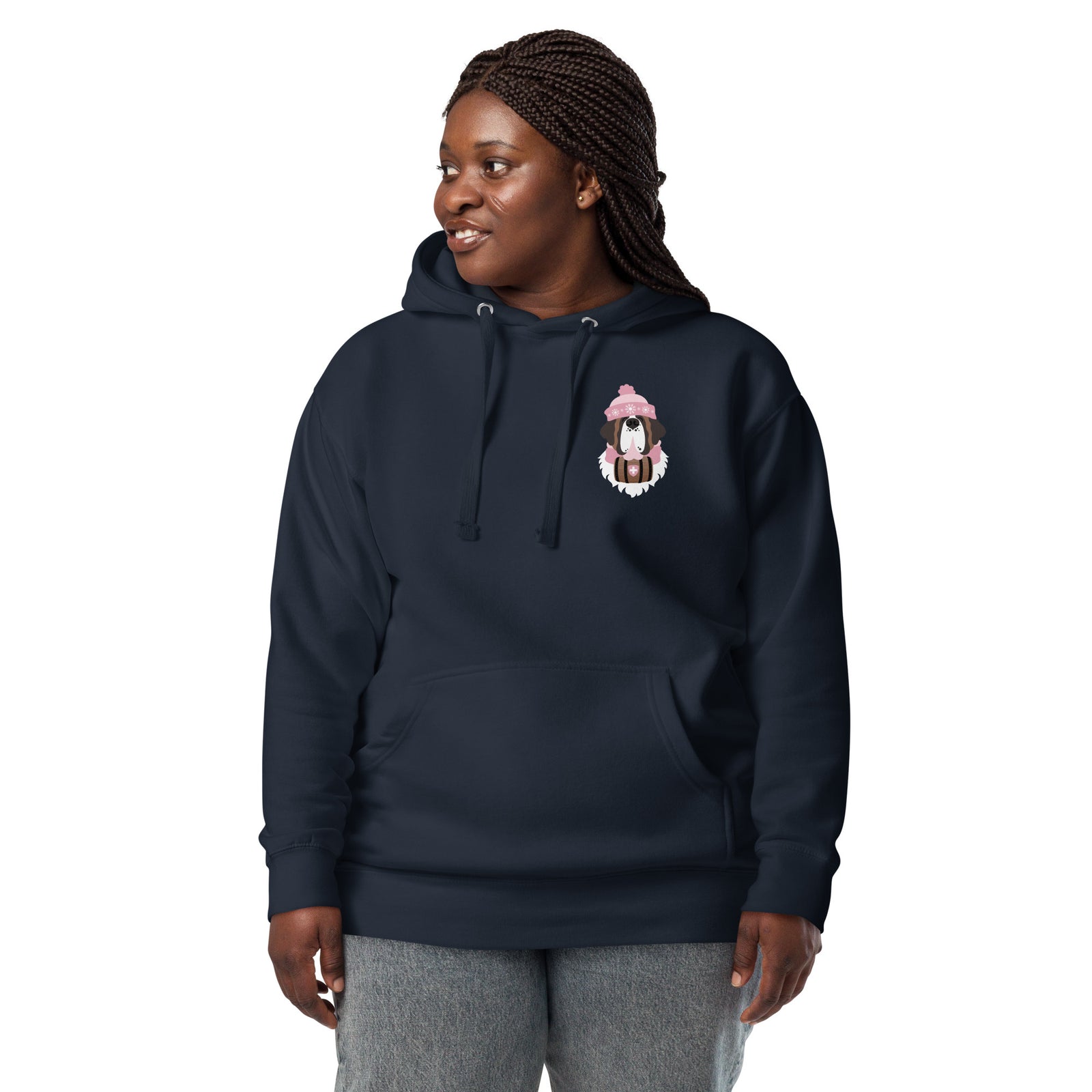 Merry Saintmas Pink Back Hoodie