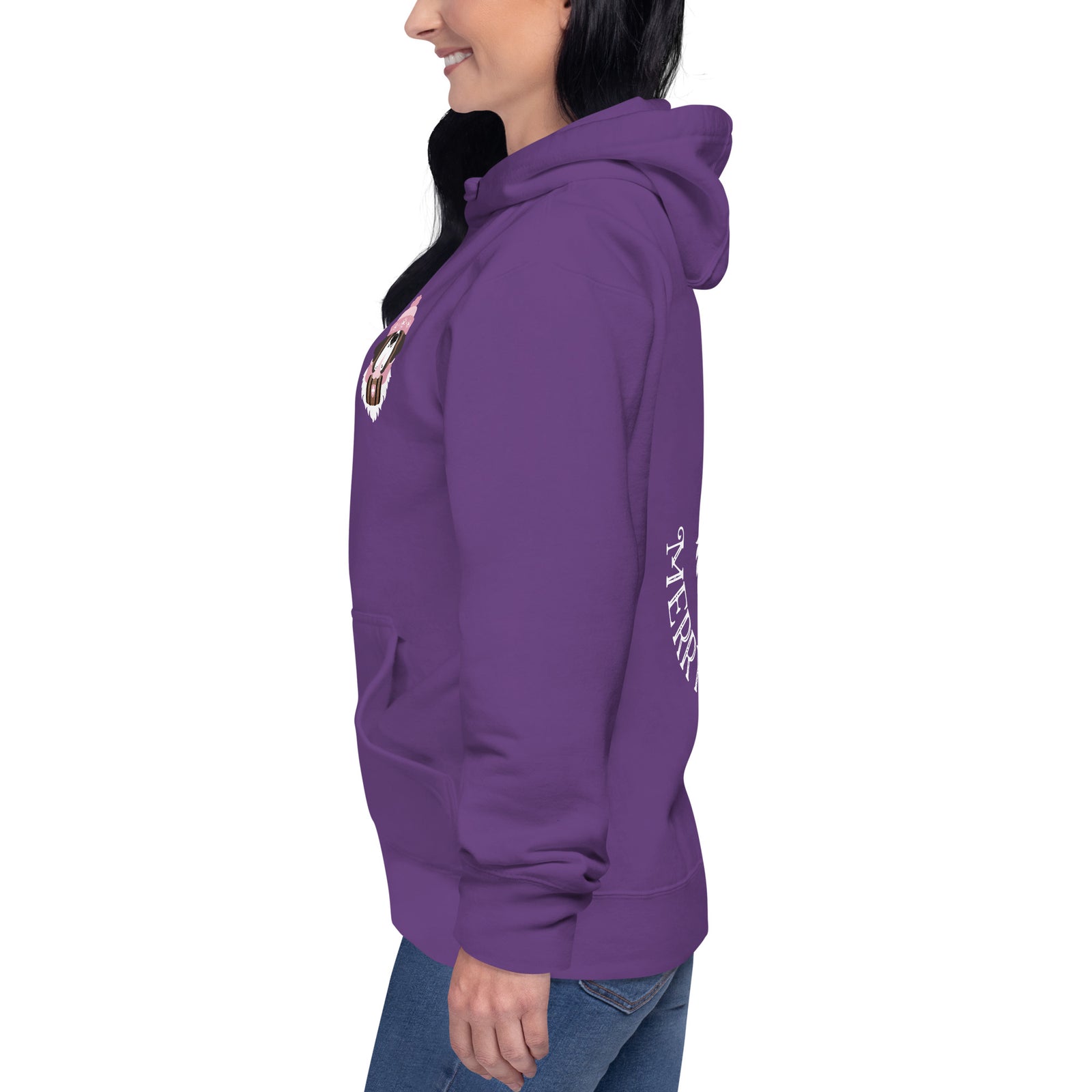 Merry Saintmas Pink Back Hoodie