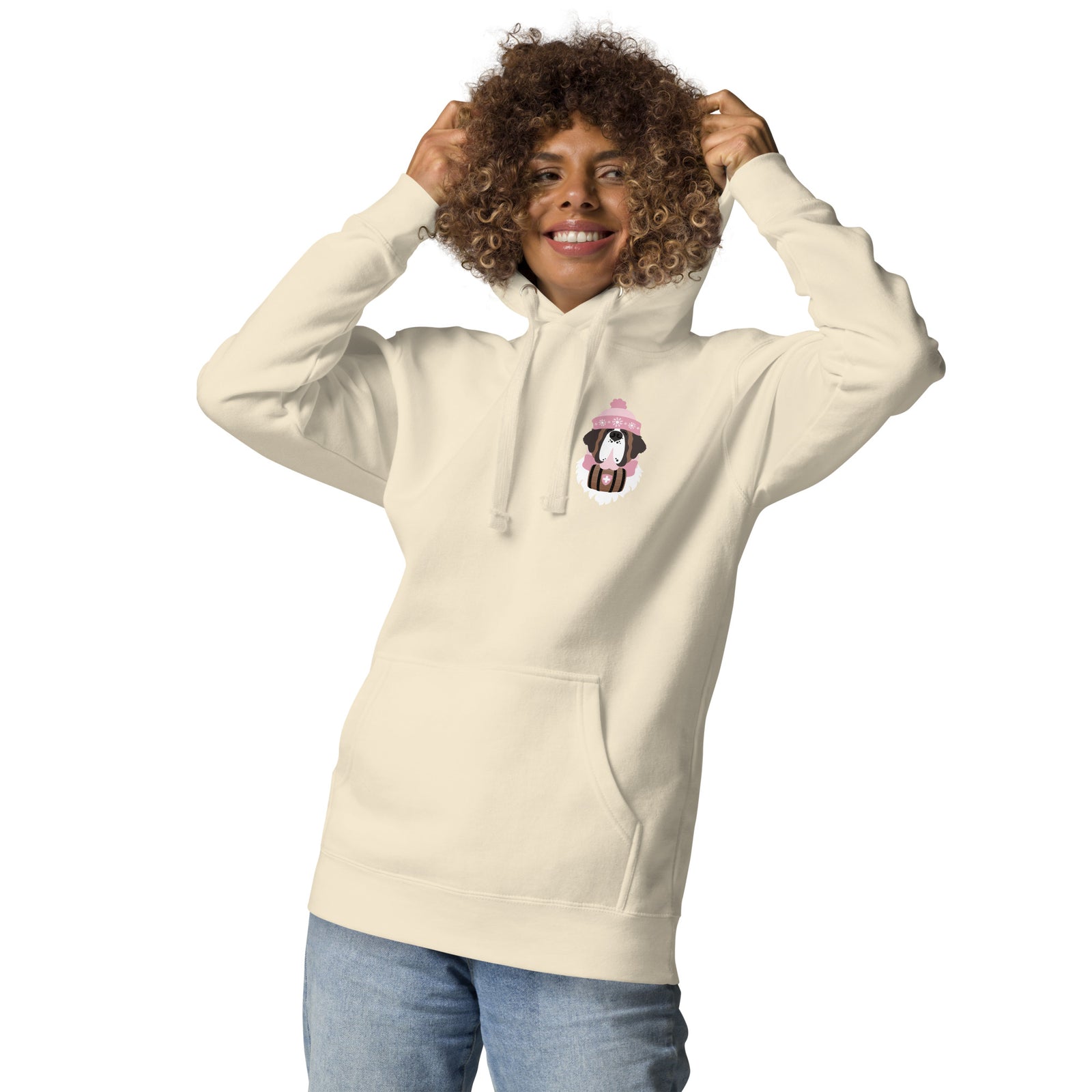 Merry Saintmas Pink Back Hoodie