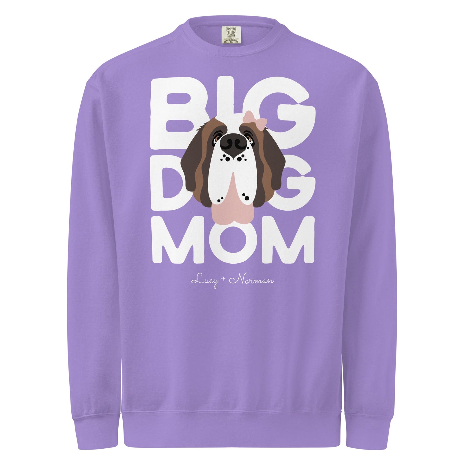 Personalized Female Big Dog Mom Sweatshirt - Lucy + Norman