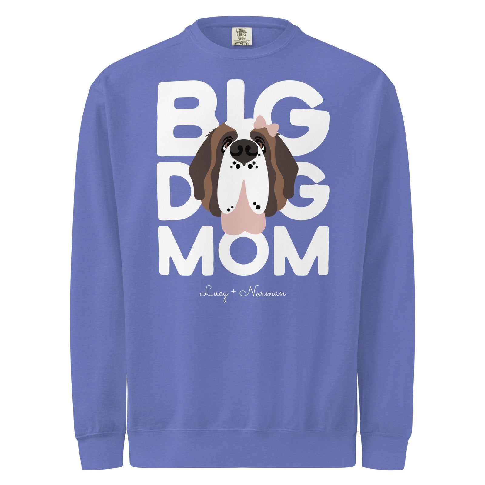 Personalized Female Big Dog Mom Sweatshirt - Lucy + Norman