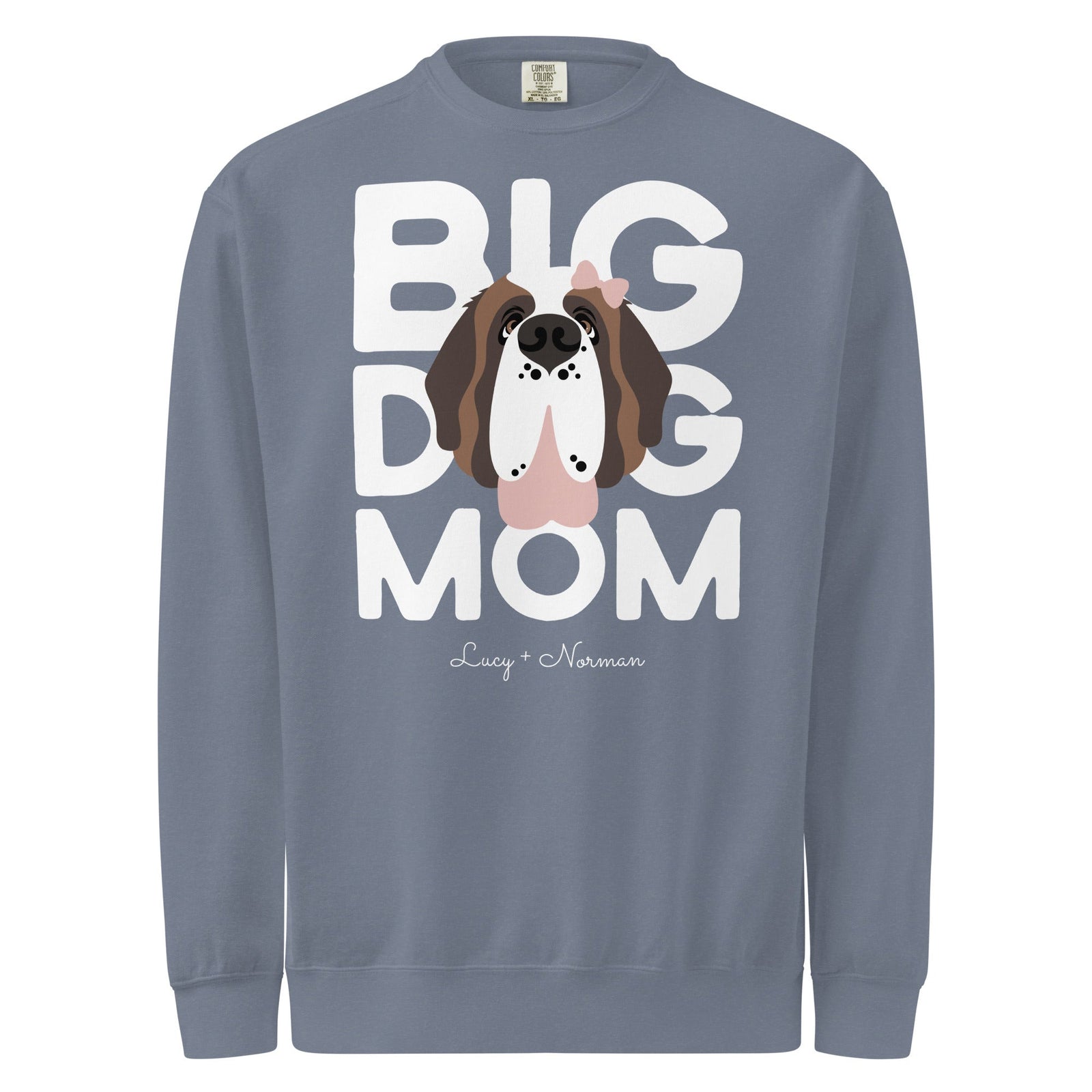 Personalized Female Big Dog Mom Sweatshirt - Lucy + Norman
