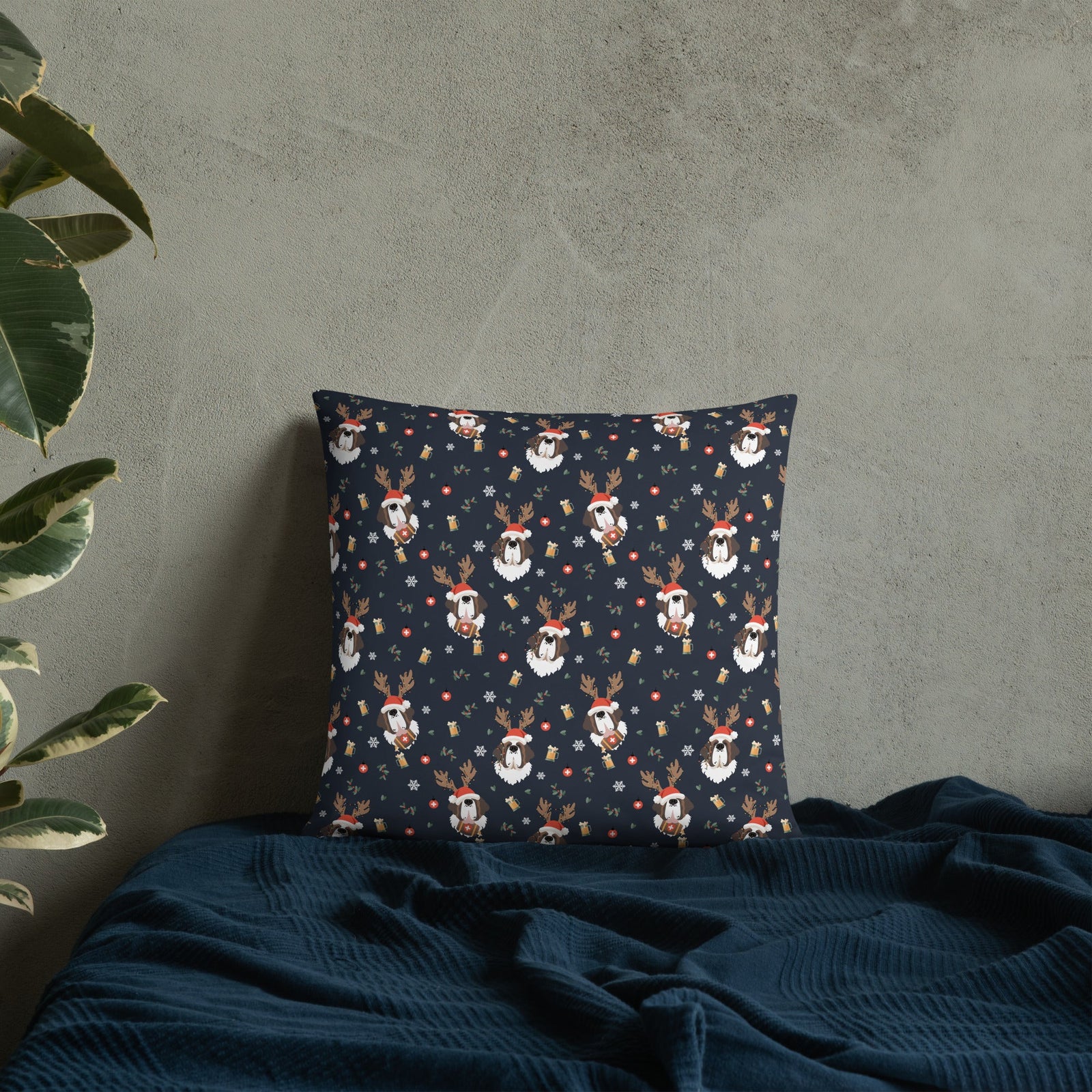 Reindeer Saint Beer Throw Pillow - Lucy + Norman