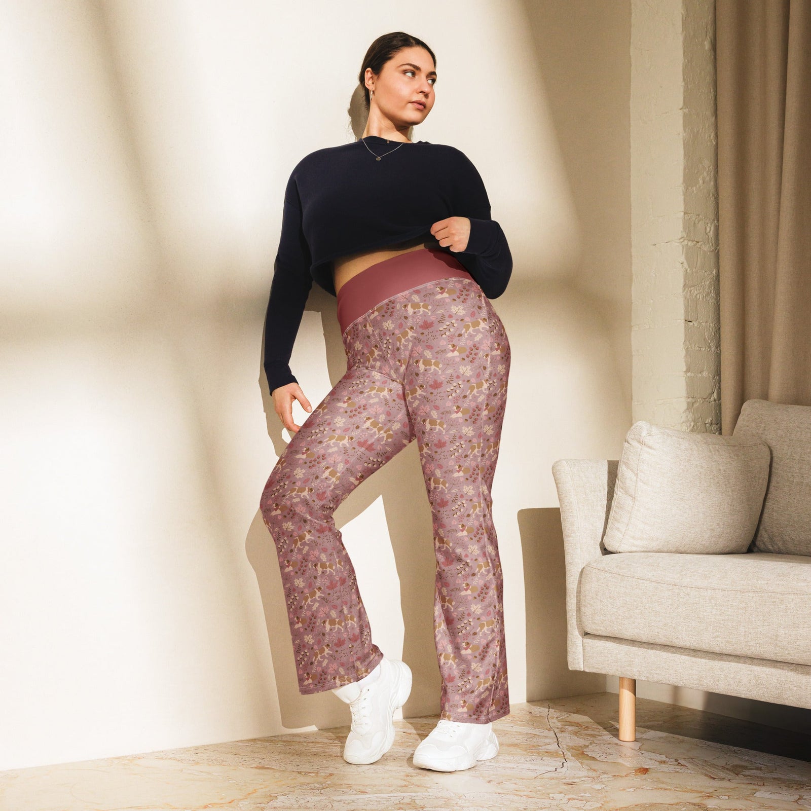 Rosy Fall Flare Leggings - Lucy + Norman