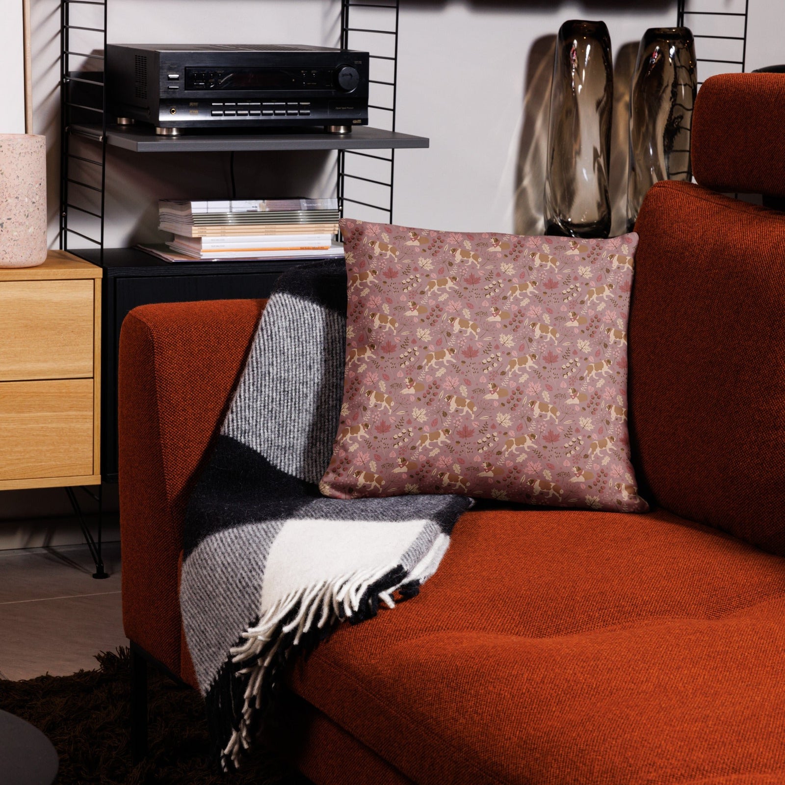 Rosy Fall Throw Pillow - Lucy + Norman