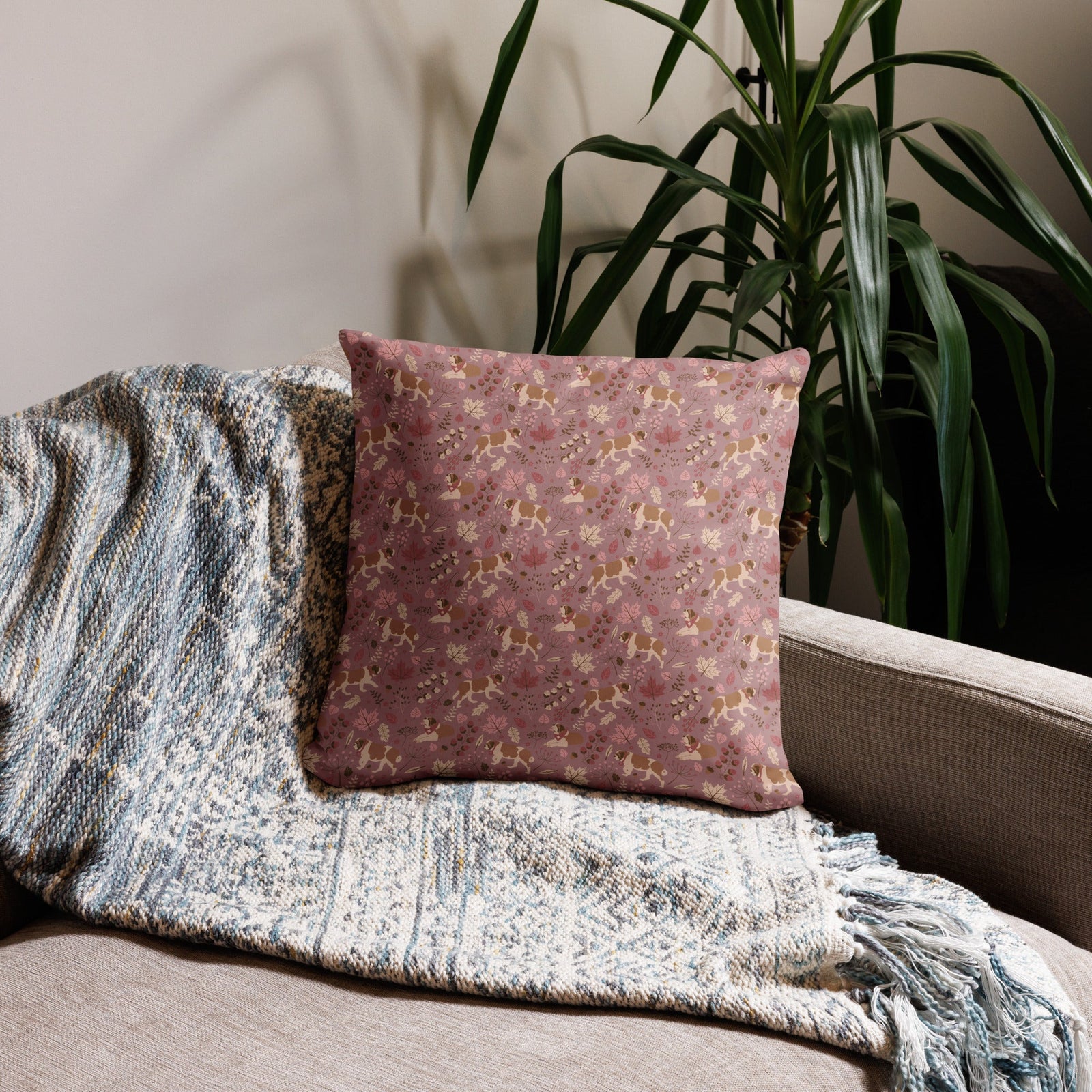 Rosy Fall Throw Pillow - Lucy + Norman