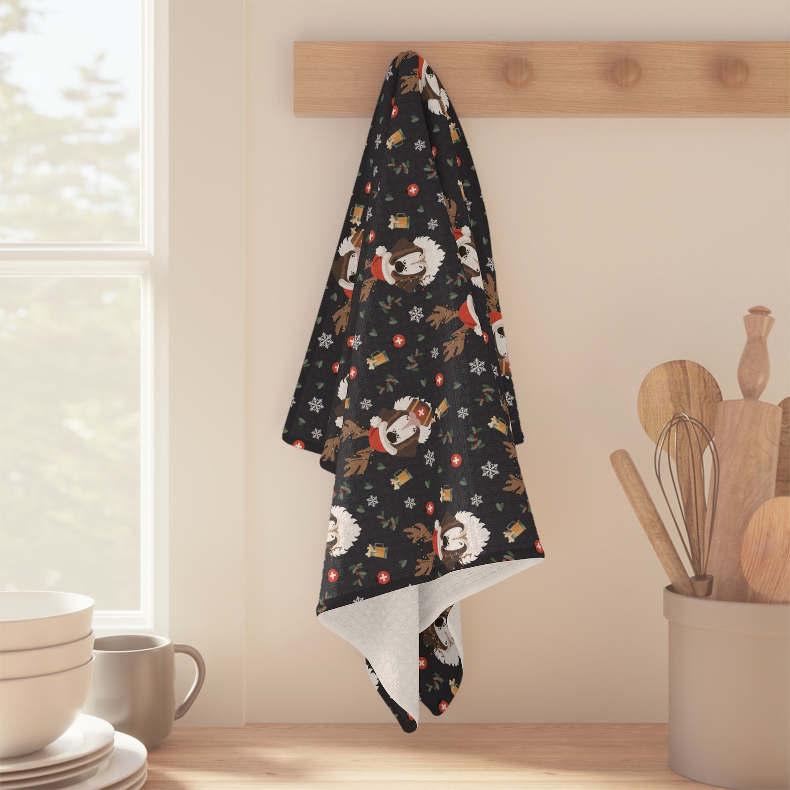 Reindeer Beer Microfiber Tea Towel