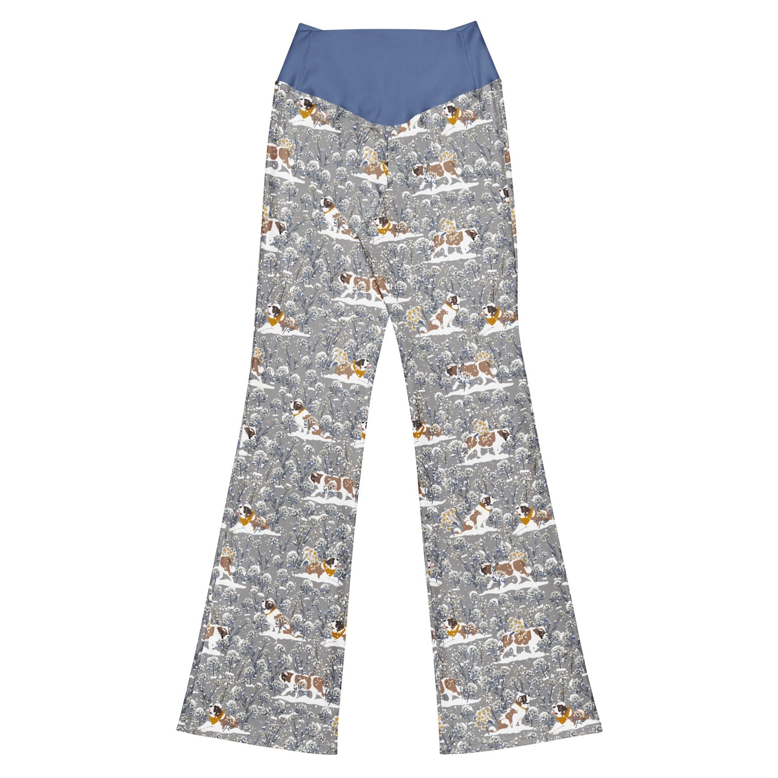 Saint Bernard Snowflowers Flare Leggings - Lucy + Norman