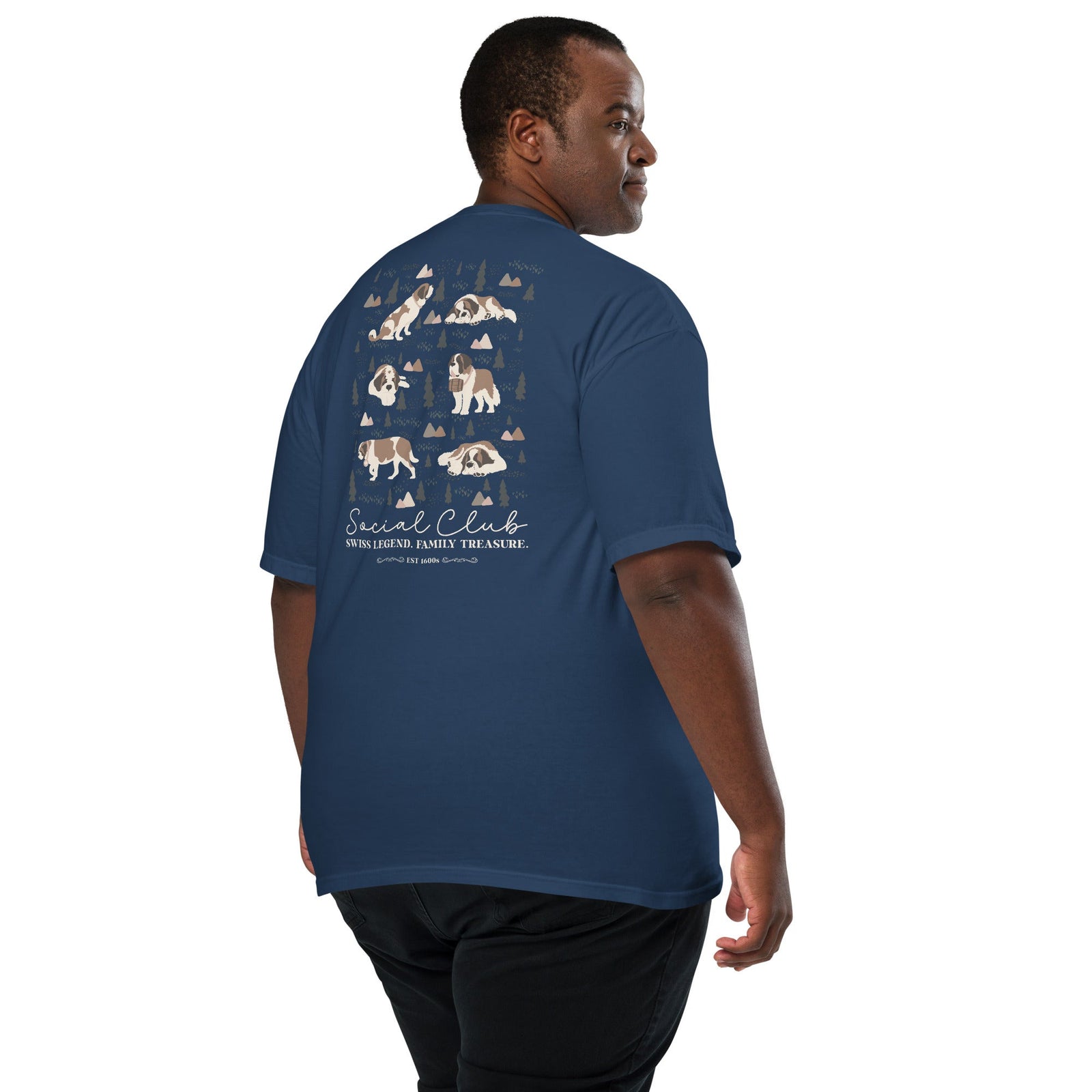 Saint Bernard Social Club Back T-Shirt - Darks - Lucy + Norman