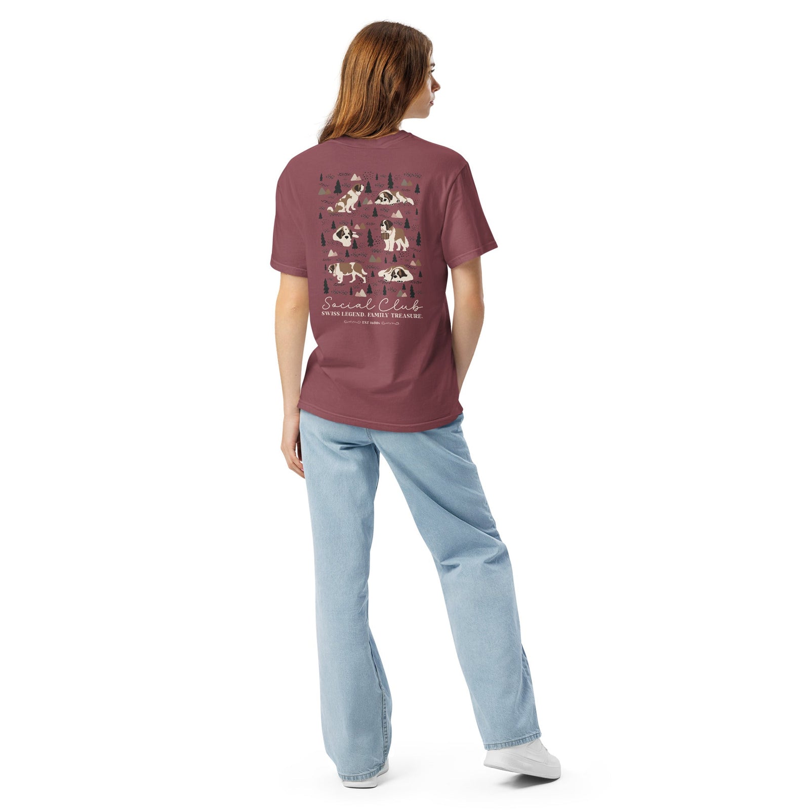 Saint Bernard Social Club Back T-Shirt - Darks - Lucy + Norman