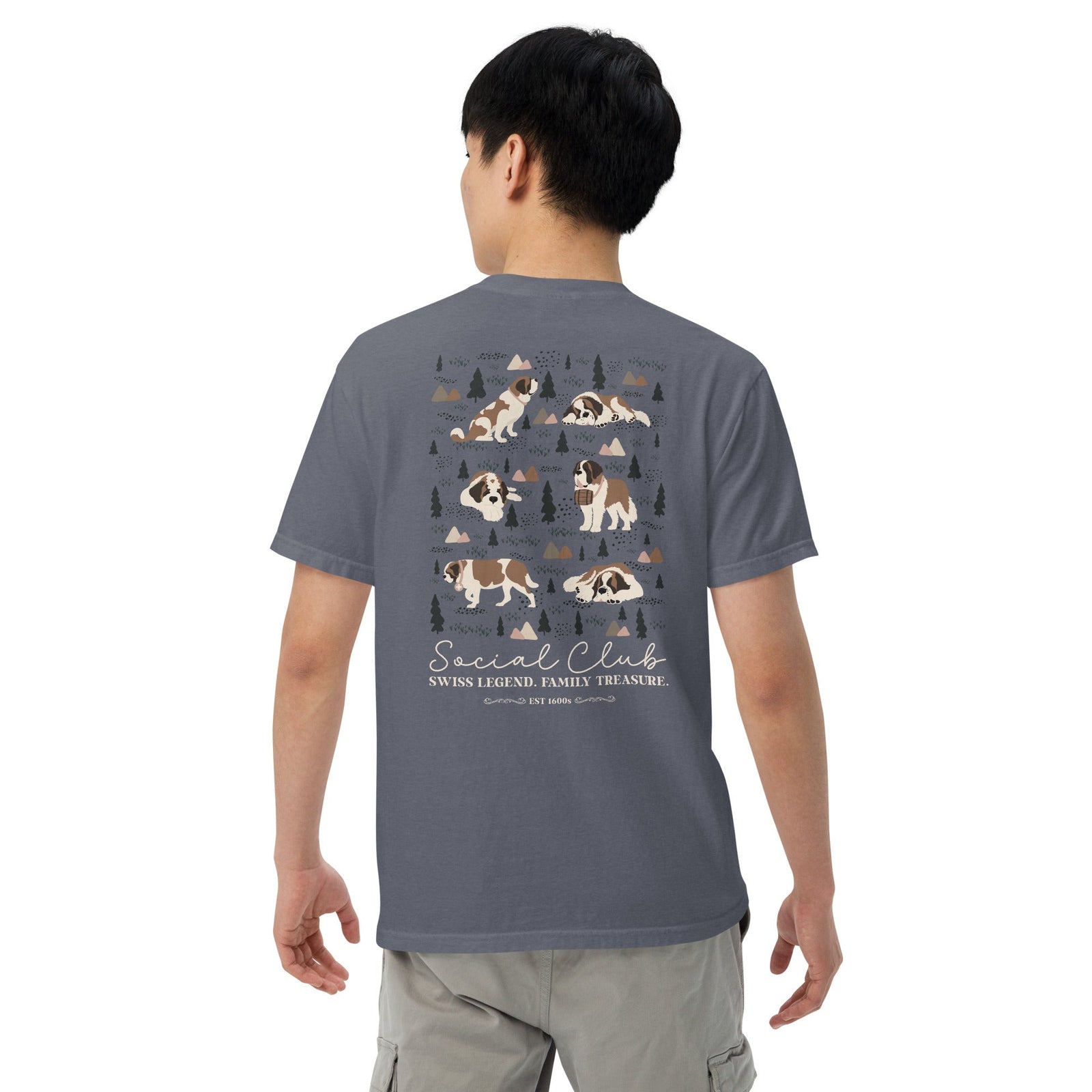 Saint Bernard Social Club Back T-Shirt - Darks - Lucy + Norman