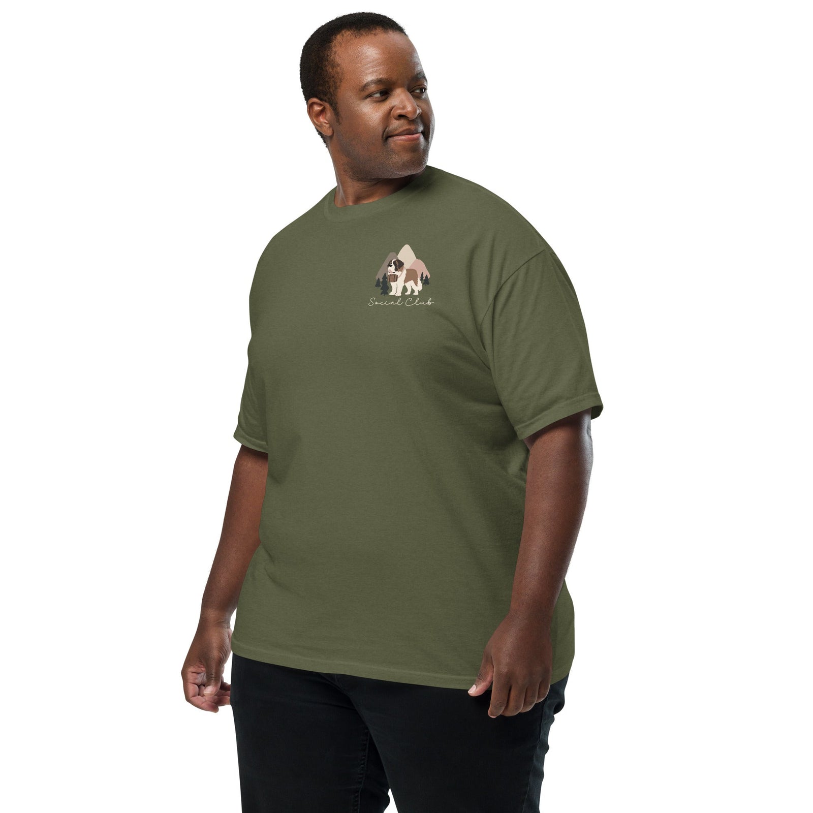 Saint Bernard Social Club Back T-Shirt - Darks - Lucy + Norman