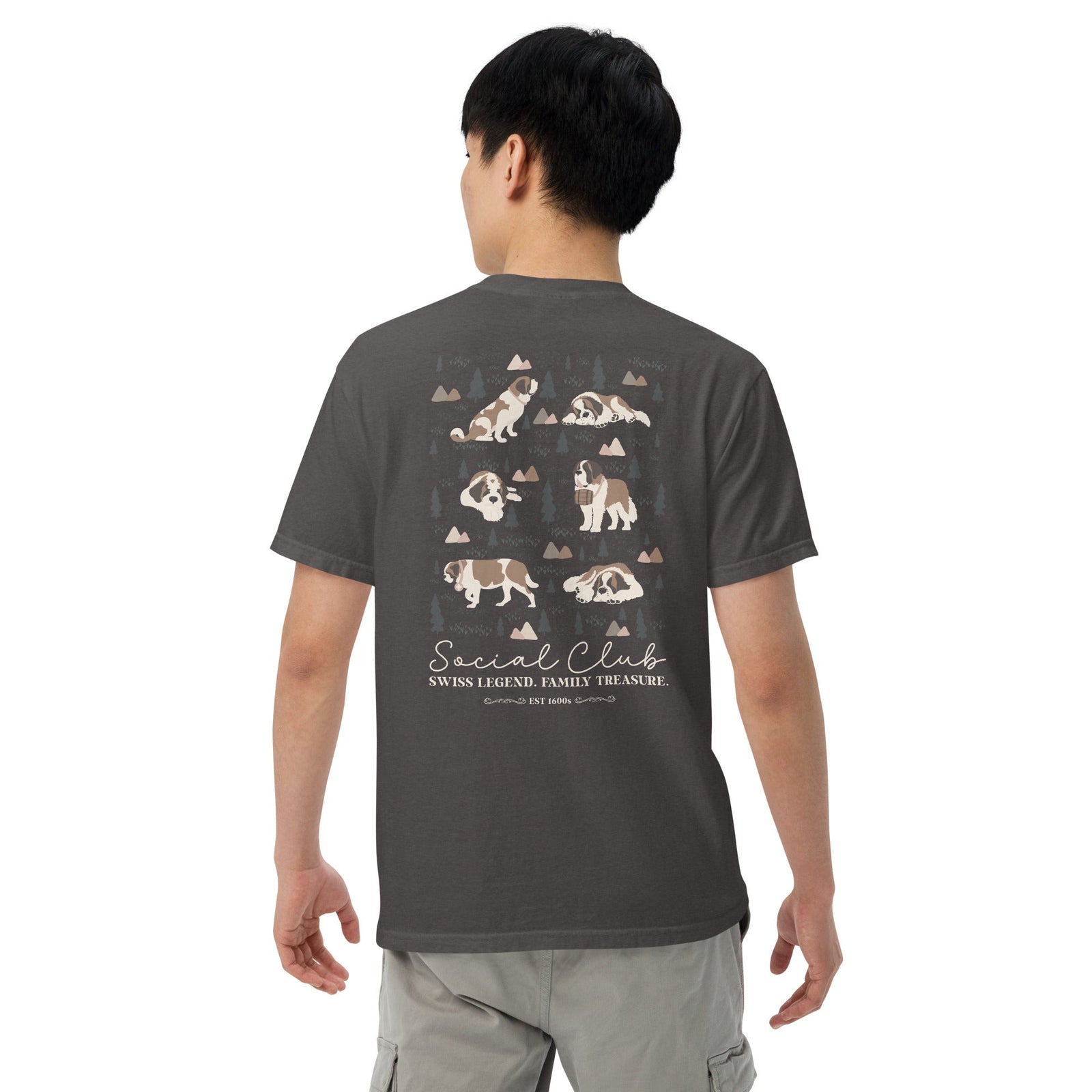 Saint Bernard Social Club Back T-Shirt - Darks - Lucy + Norman