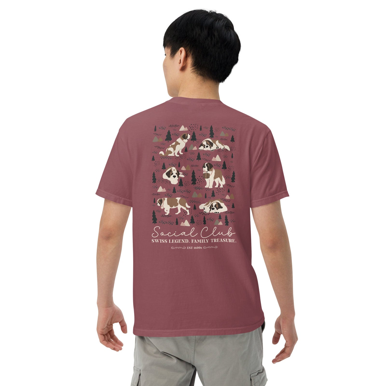 Saint Bernard Social Club Back T-Shirt - Darks - Lucy + Norman