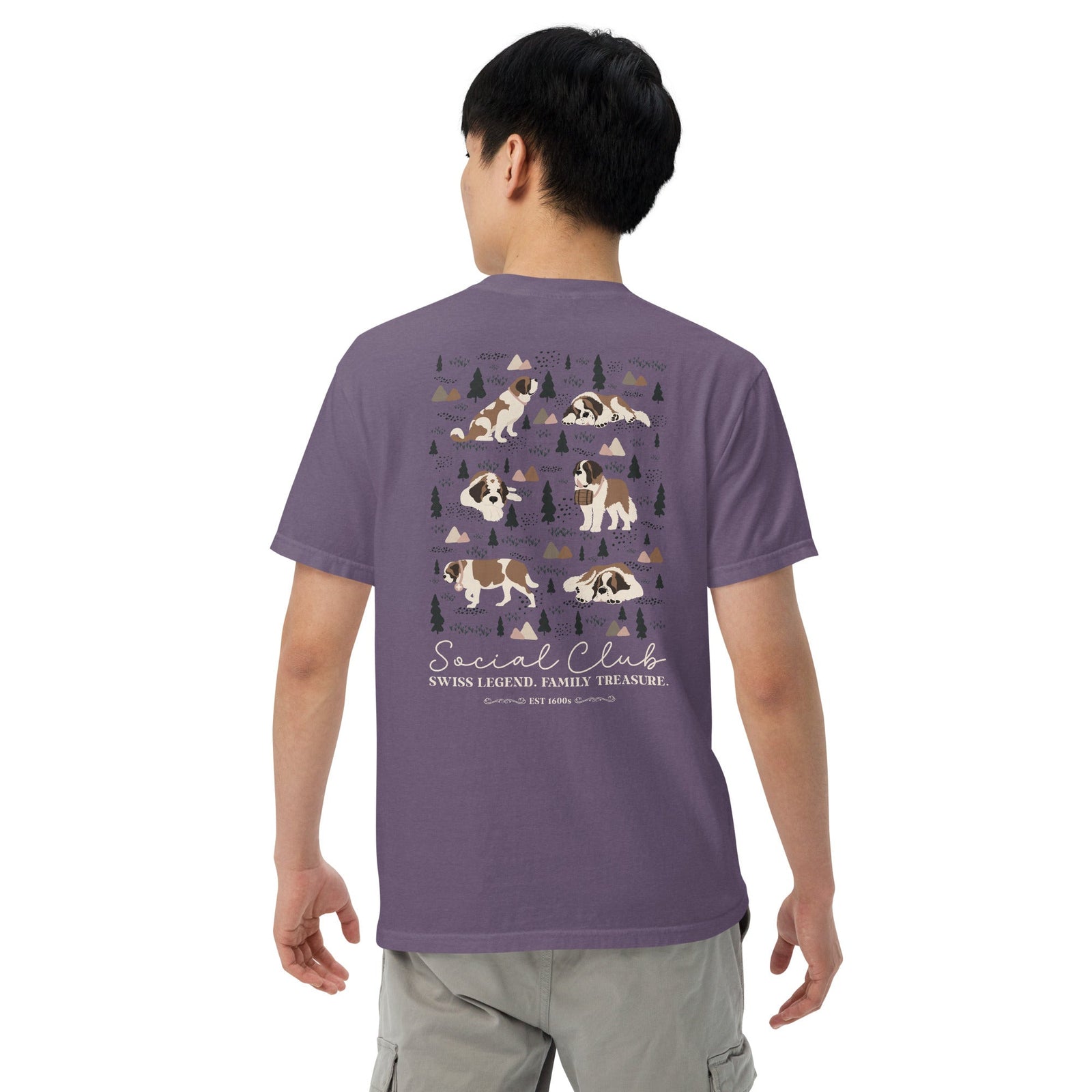 Saint Bernard Social Club Back T-Shirt - Darks - Lucy + Norman
