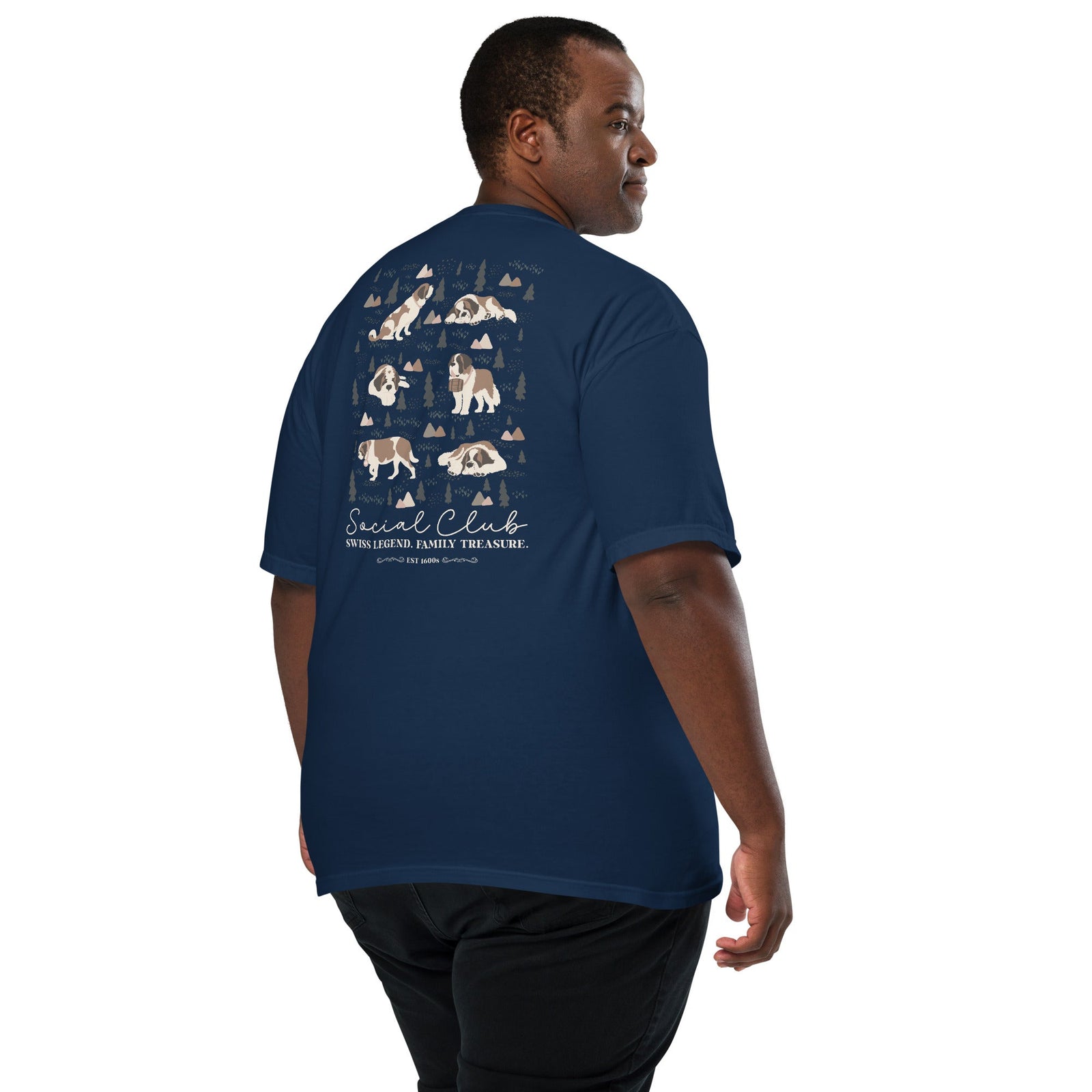 Saint Bernard Social Club Back T-Shirt - Darks - Lucy + Norman