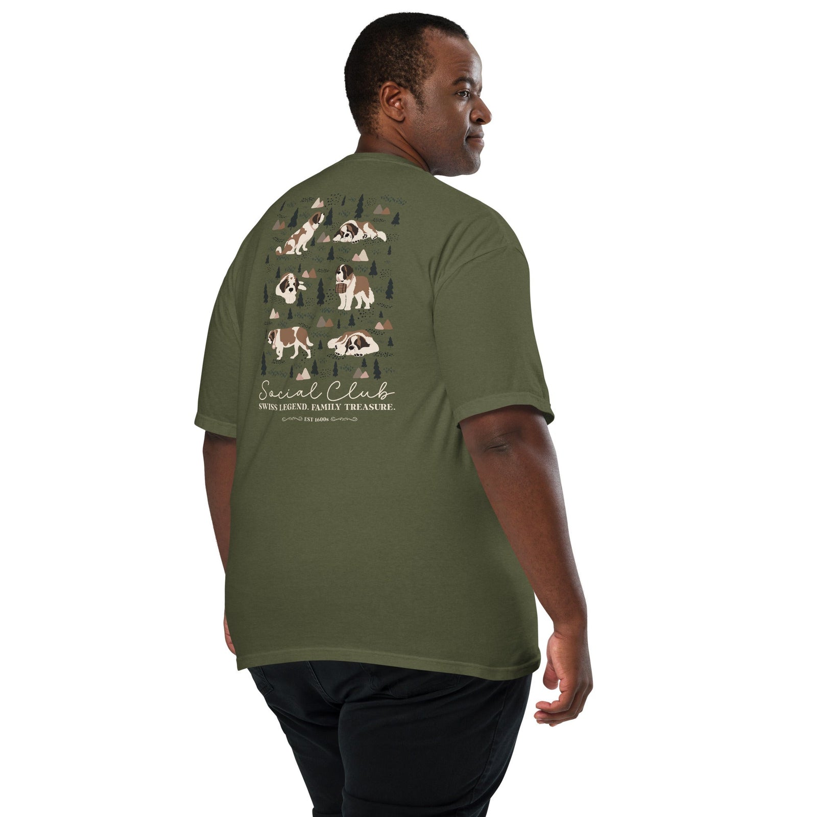 Saint Bernard Social Club Back T-Shirt - Darks - Lucy + Norman