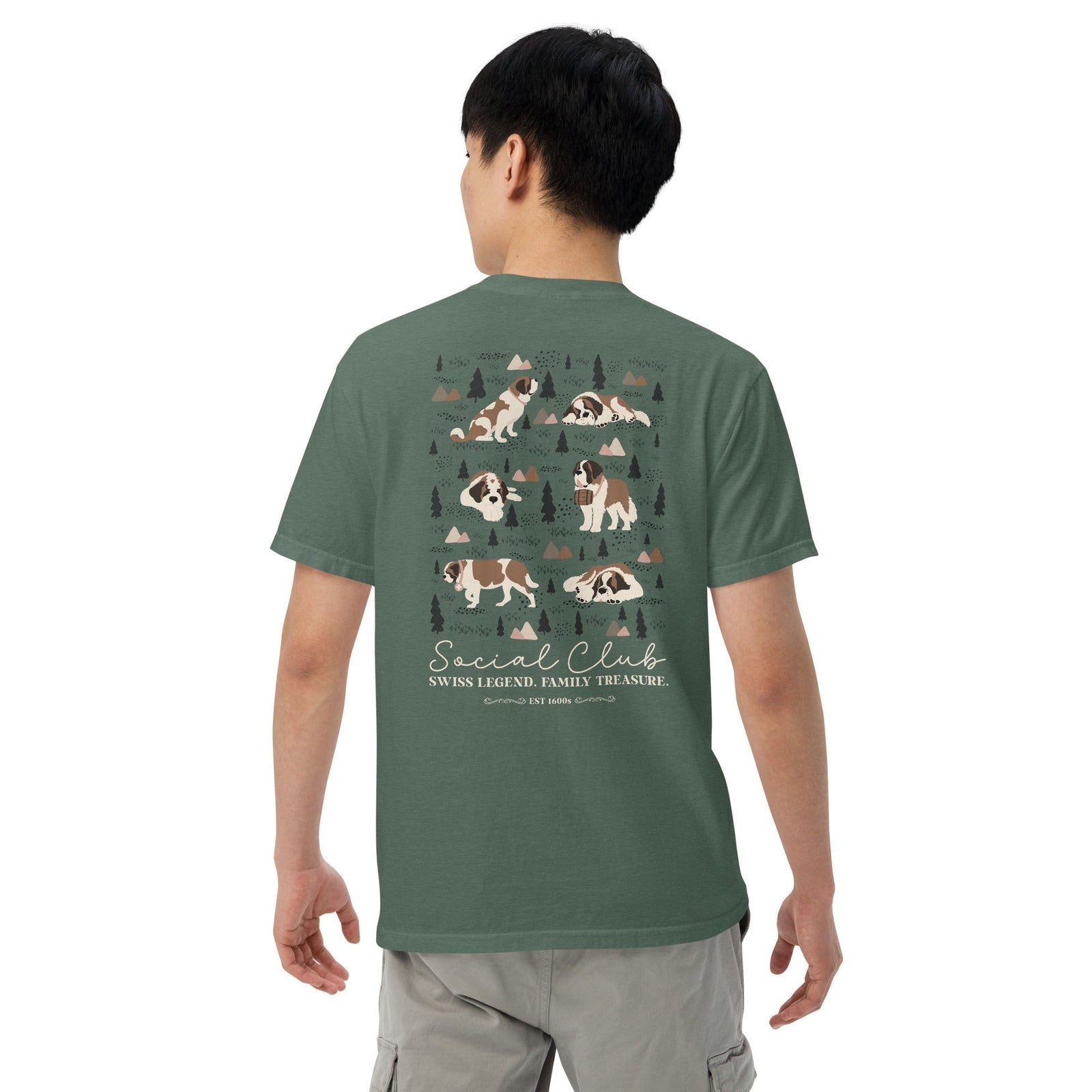 Saint Bernard Social Club Back T-Shirt - Darks - Lucy + Norman